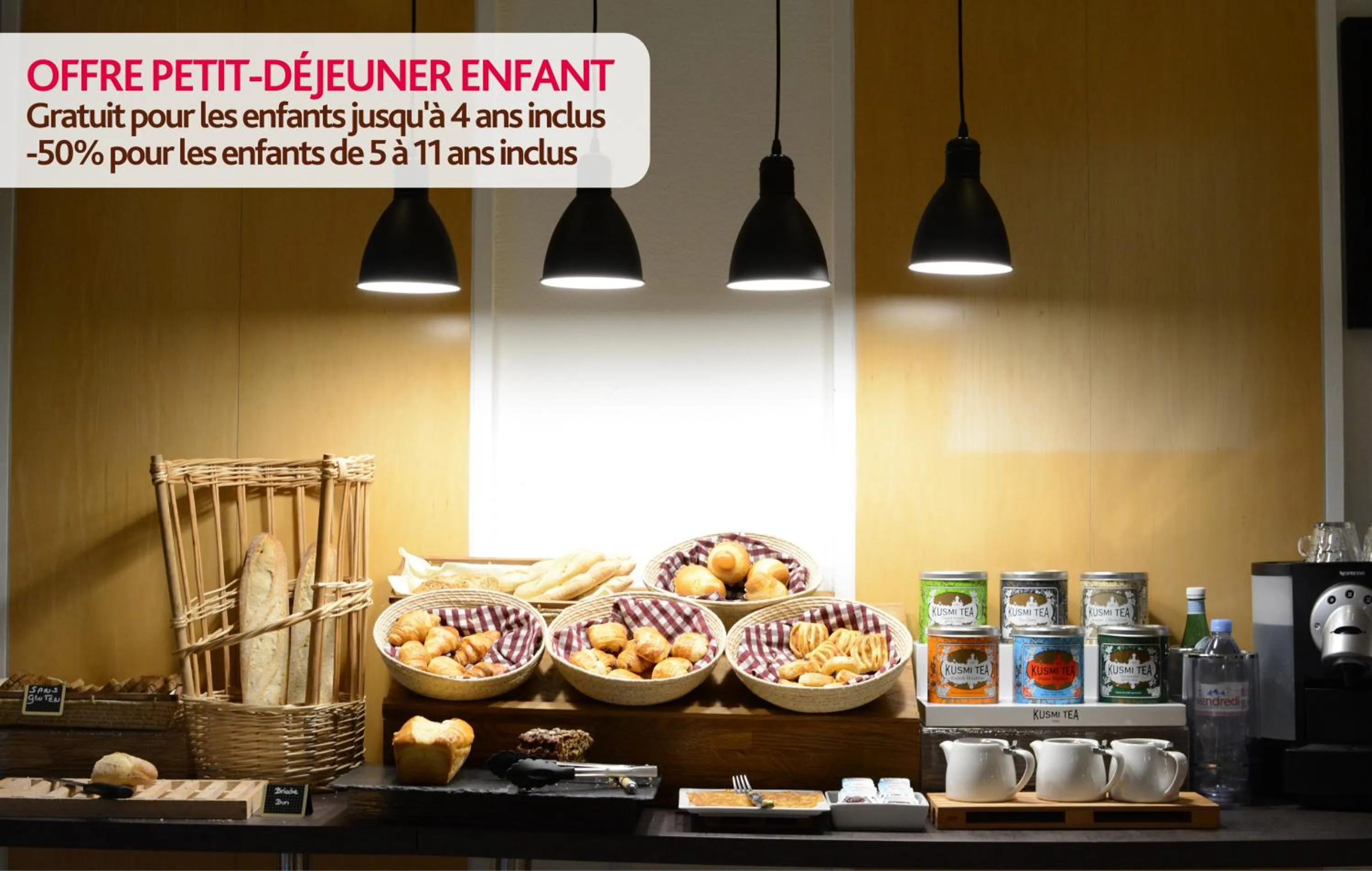 Buffet breakfast in Hotel Cerise Chatou