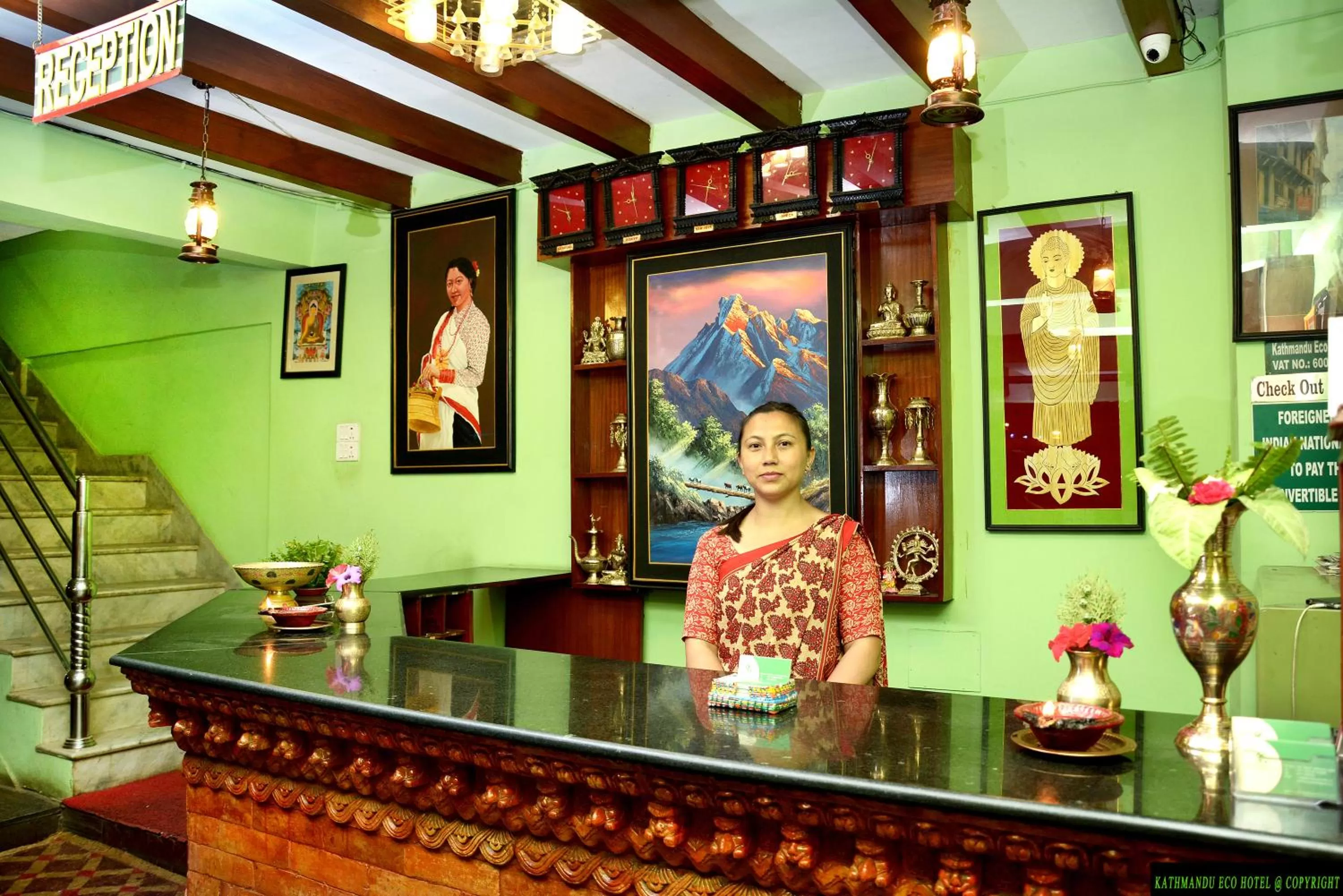 Lobby or reception in Kathmandu Eco Hotel
