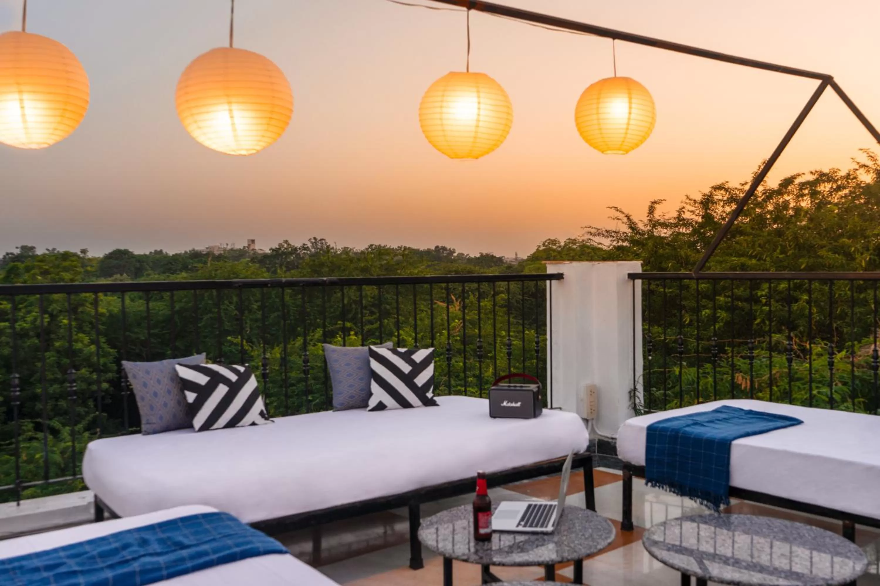 Patio in LetsBunk Poshtel & Suites