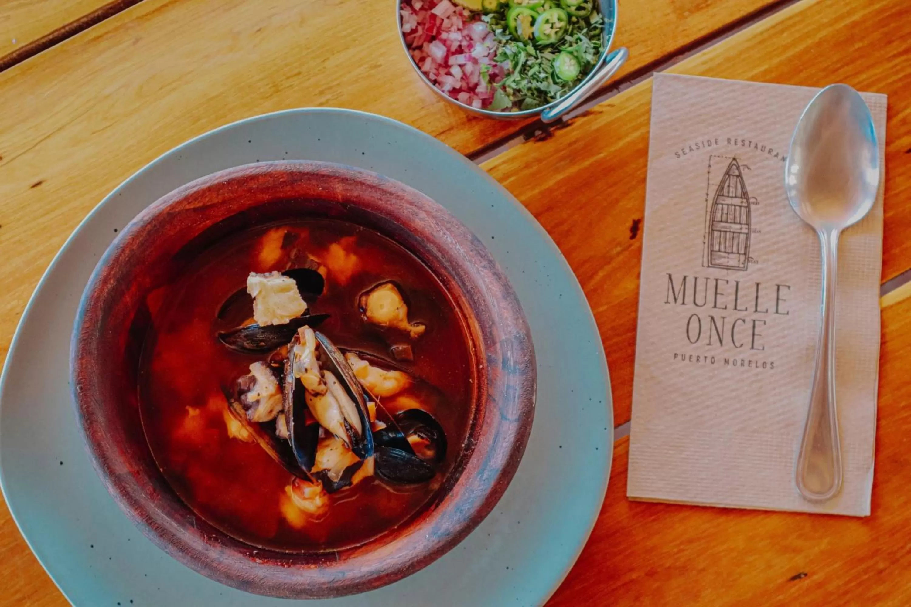 Restaurant/places to eat in Hacienda Morelos Beachfront Hotel