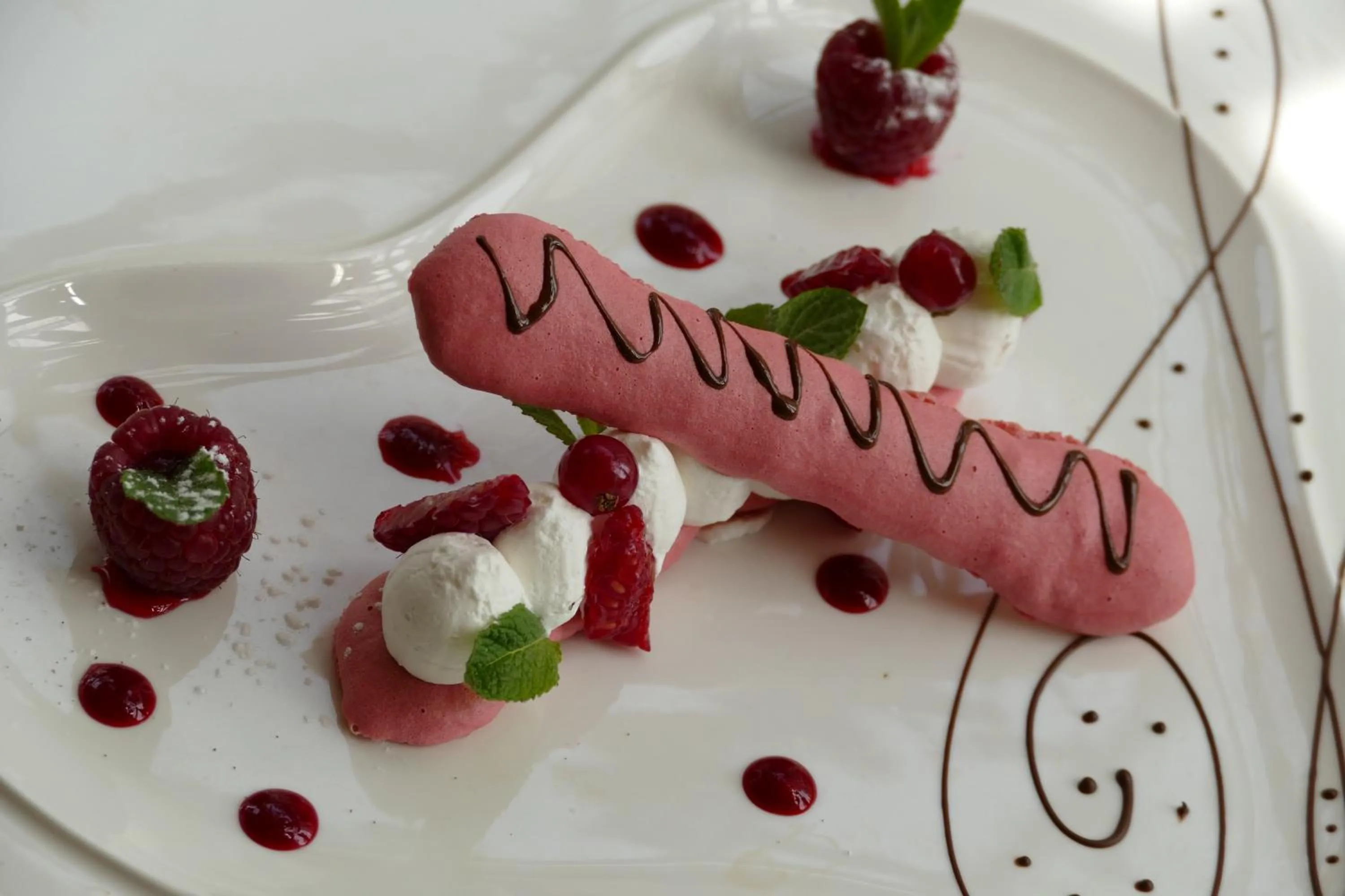 Food close-up in Logis Hotels Le Champalud Restaurant La Citadelle