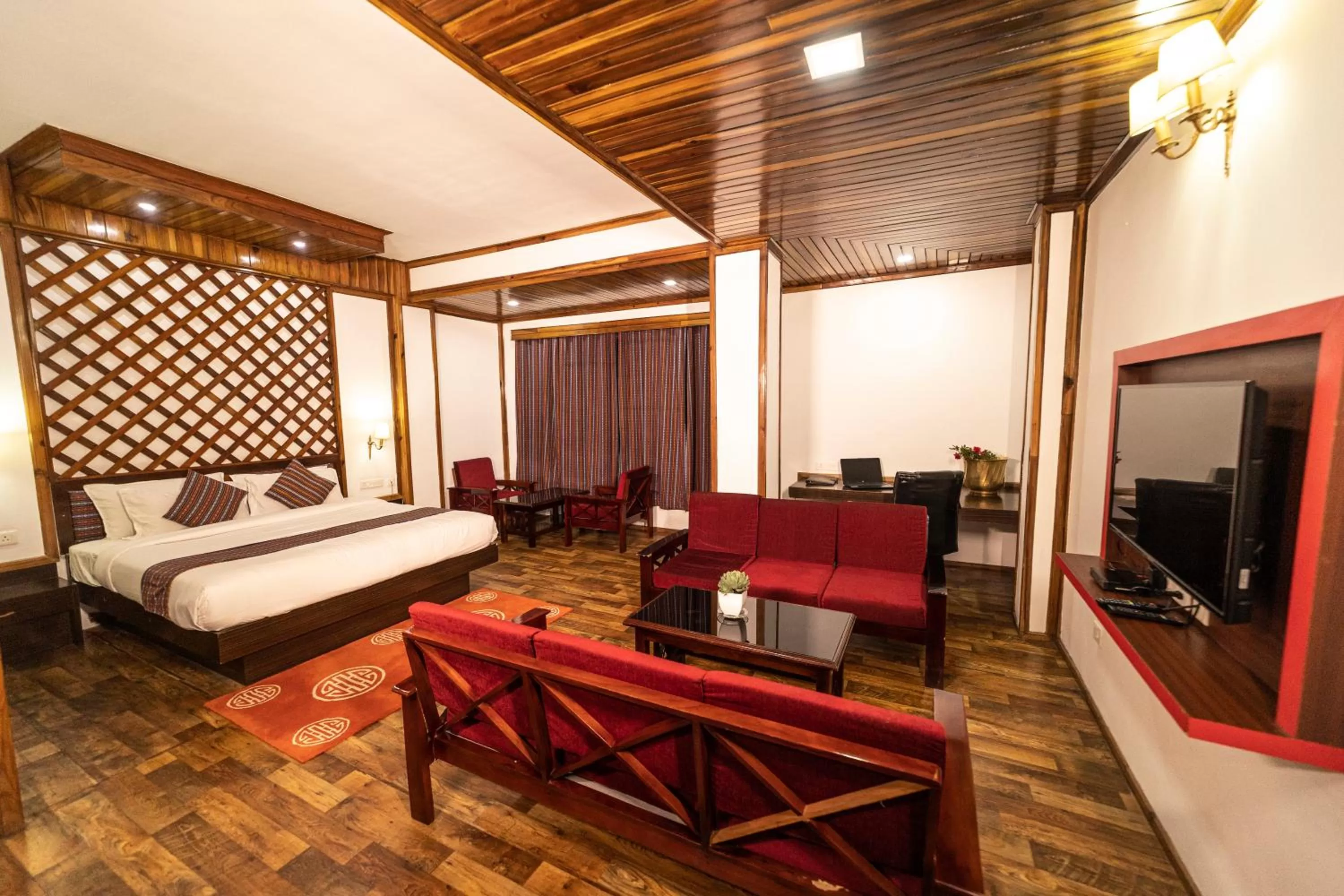 Seating area, Bed in Yangthang Heritage