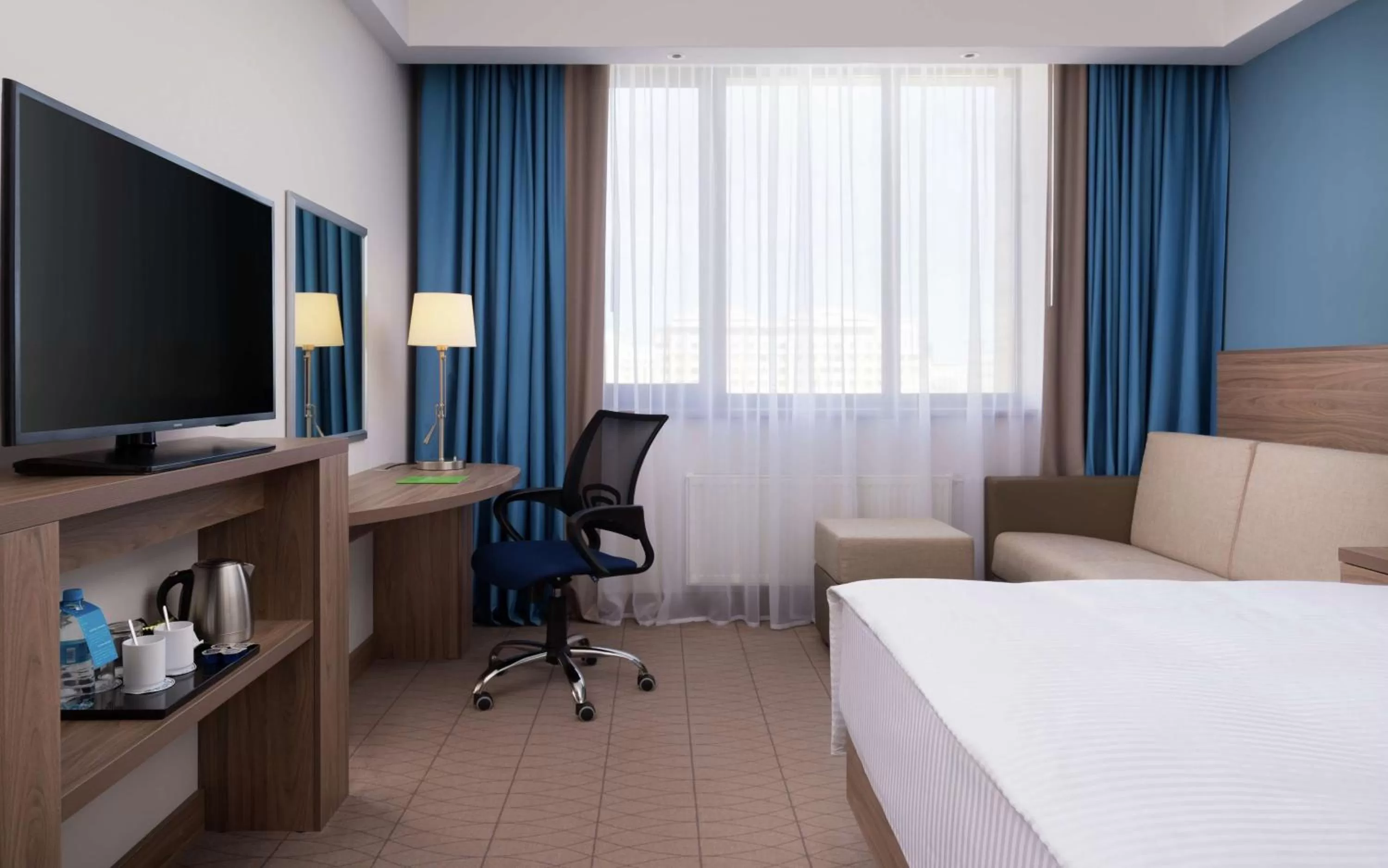 Bedroom, Bed in Hampton By Hilton Astana Triumphal Arch