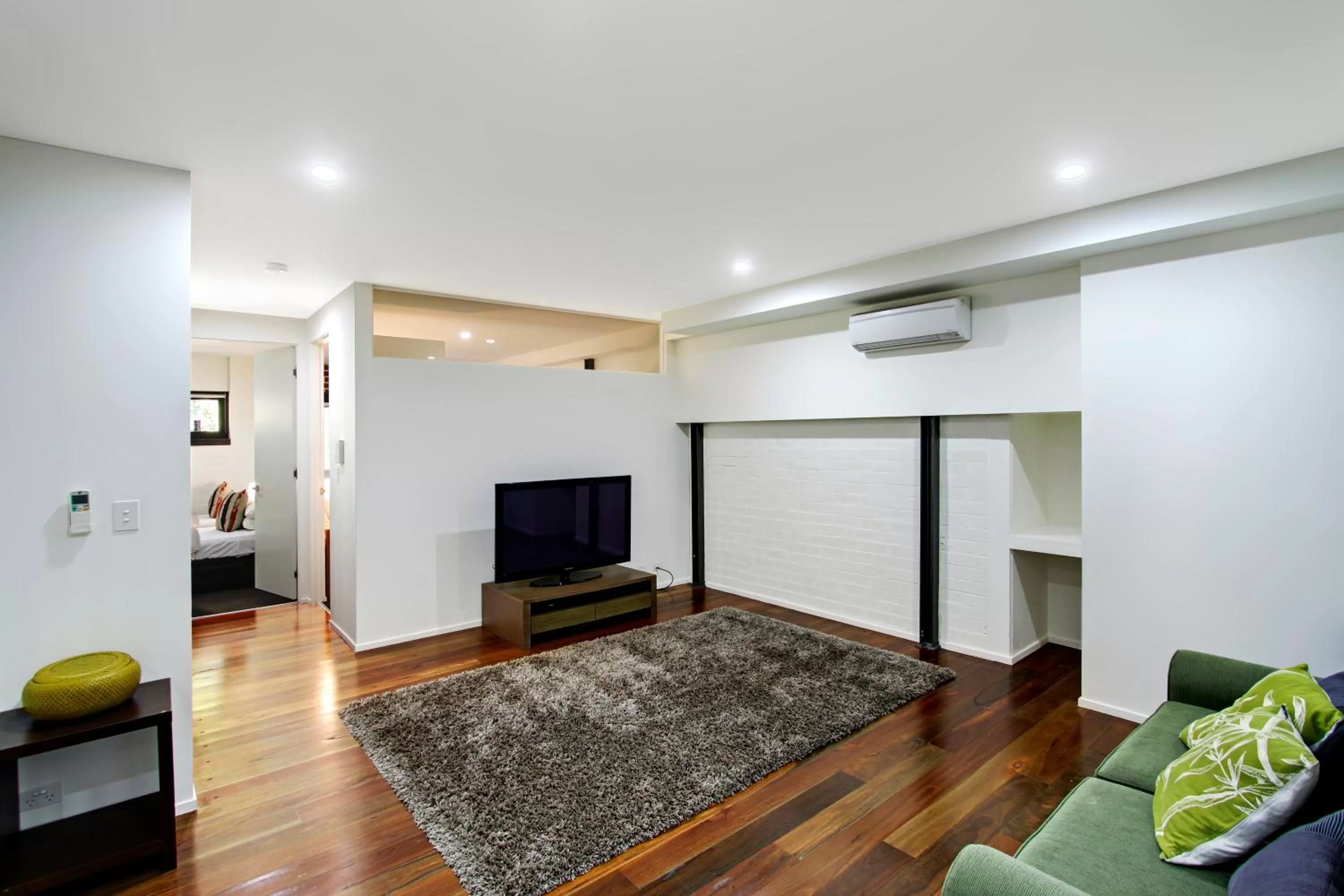 Living room in Byron Butter Factory Apartments