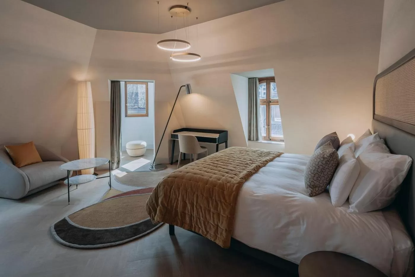 Living room, Bed in Hotel Märthof Basel