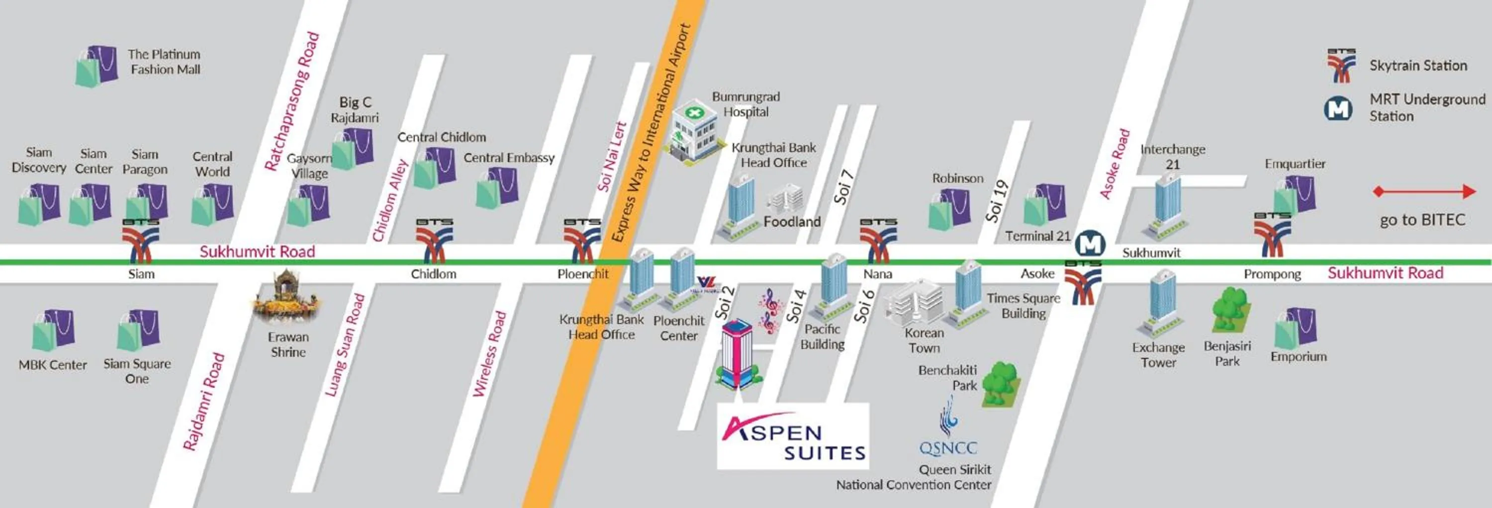 Nearby landmark in Aspen Suites Hotel Sukhumvit 2