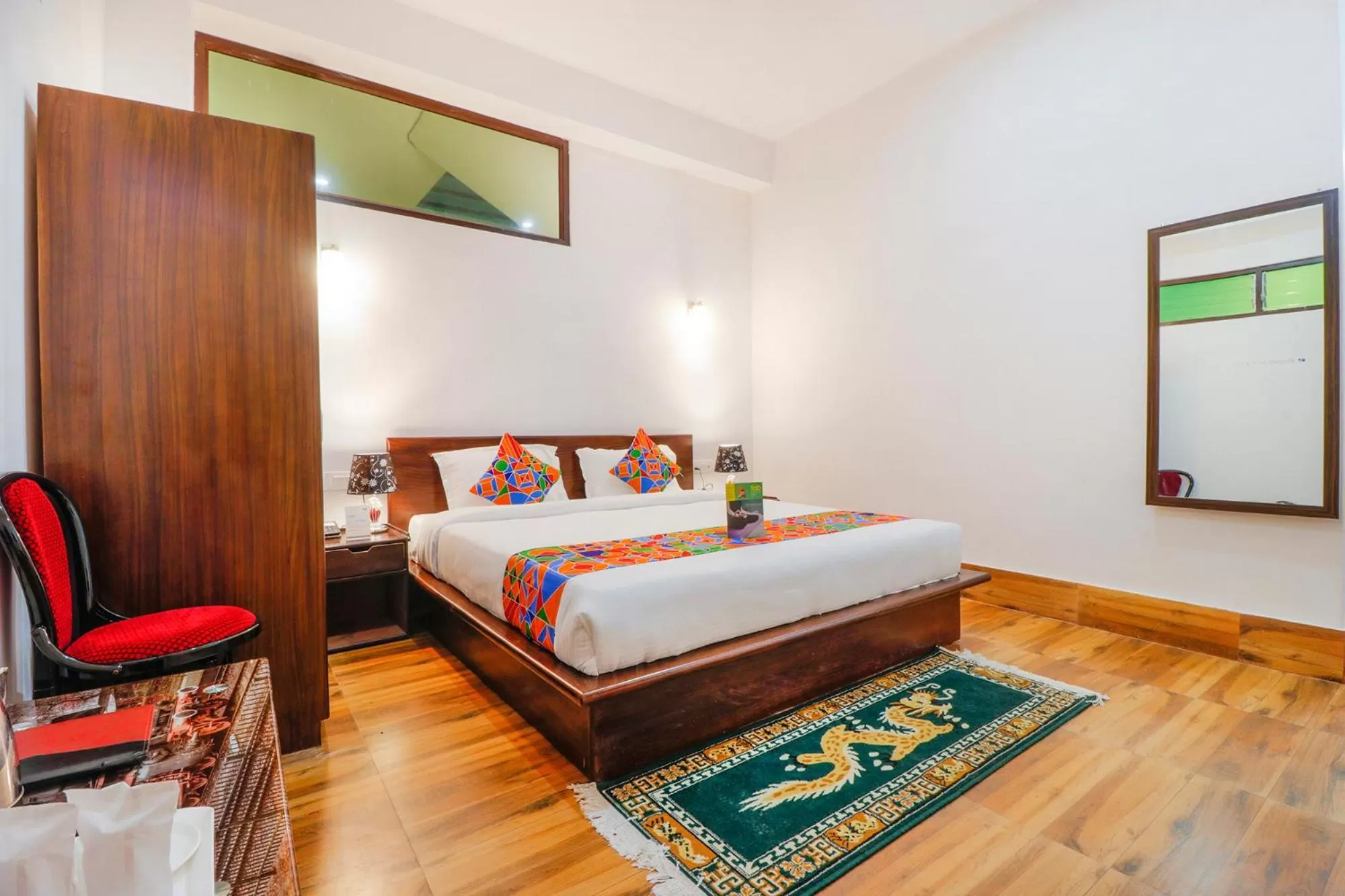 View (from property/room), Bed in FabHotel Greenery View Middle Lingding ICAR Road