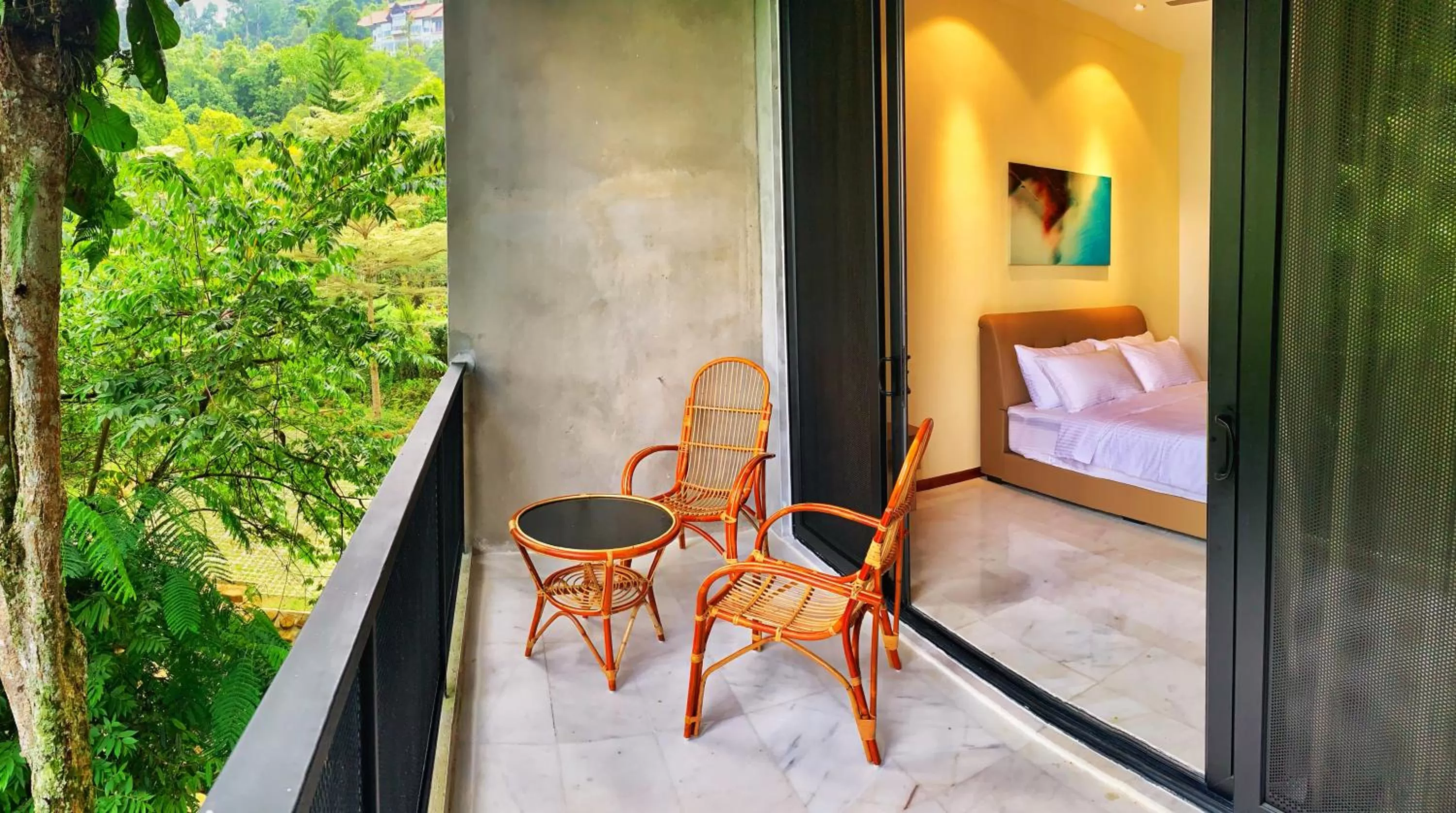 Bed in Harmony Valley Retreat