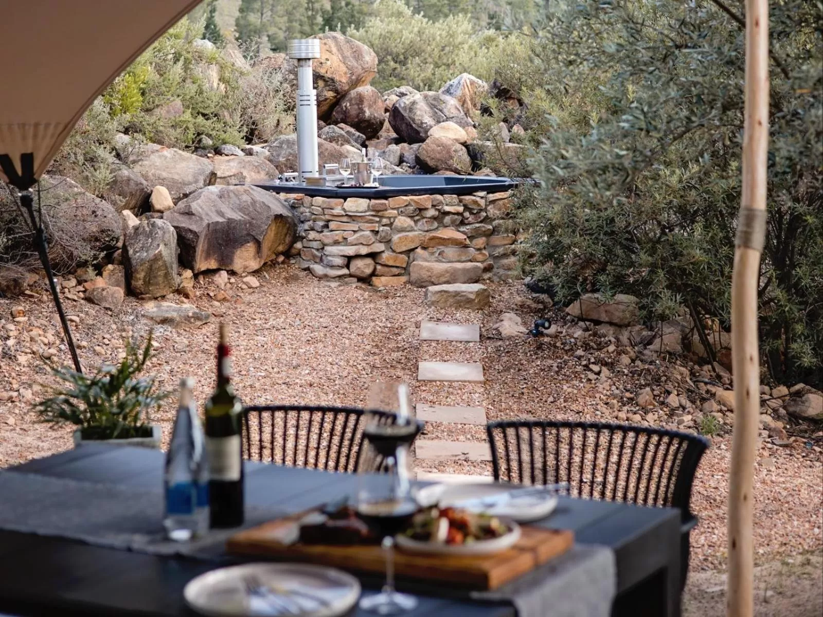 Patio in Wagyu Mountain Lodge