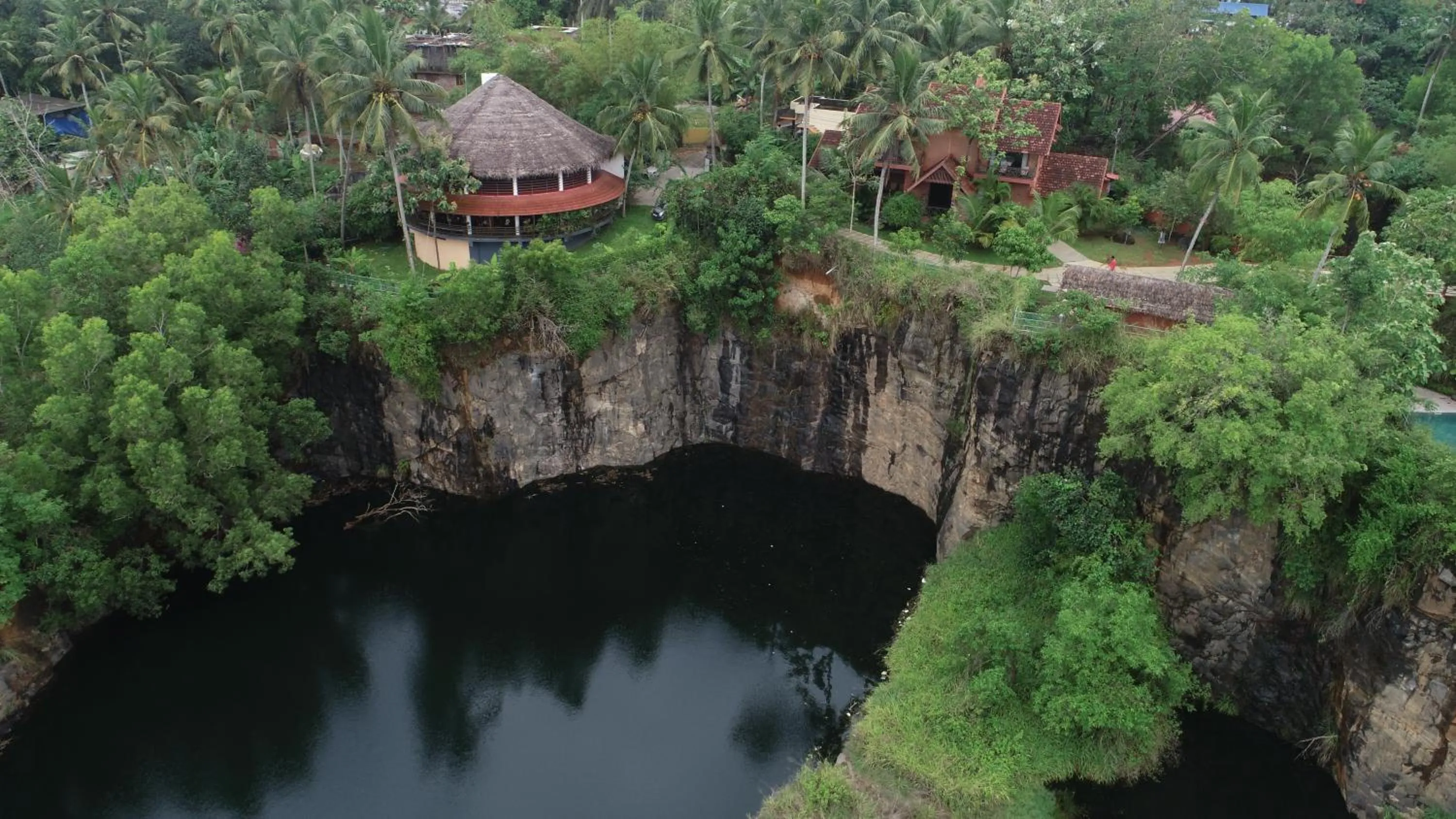 Bird's eye view in AMARA AYURVEDA RETREAT- Overlooking Evergreen Western Ghats an ecologically sustainable living space in Kovalam