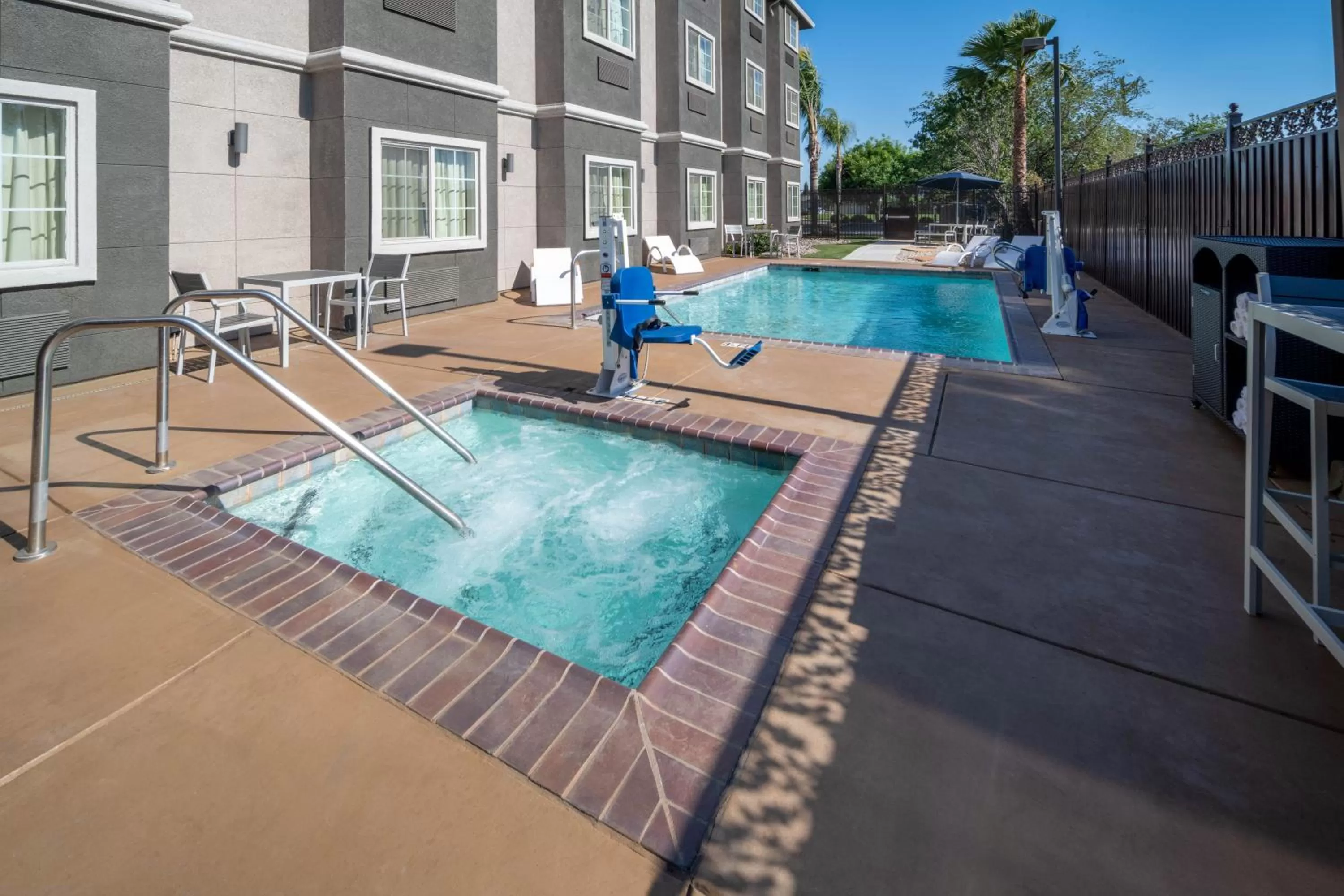 Swimming pool in Microtel Inn & Suites by Wyndham Tracy