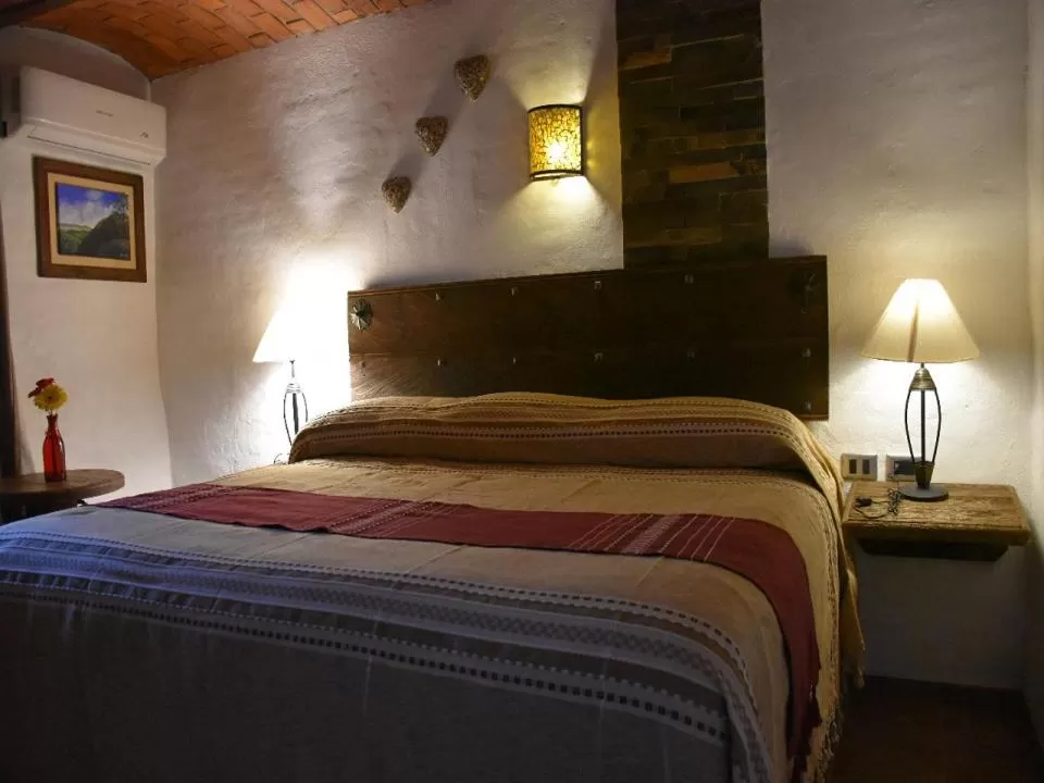 Bed in Hotel Mi Pueblito Tapalpa