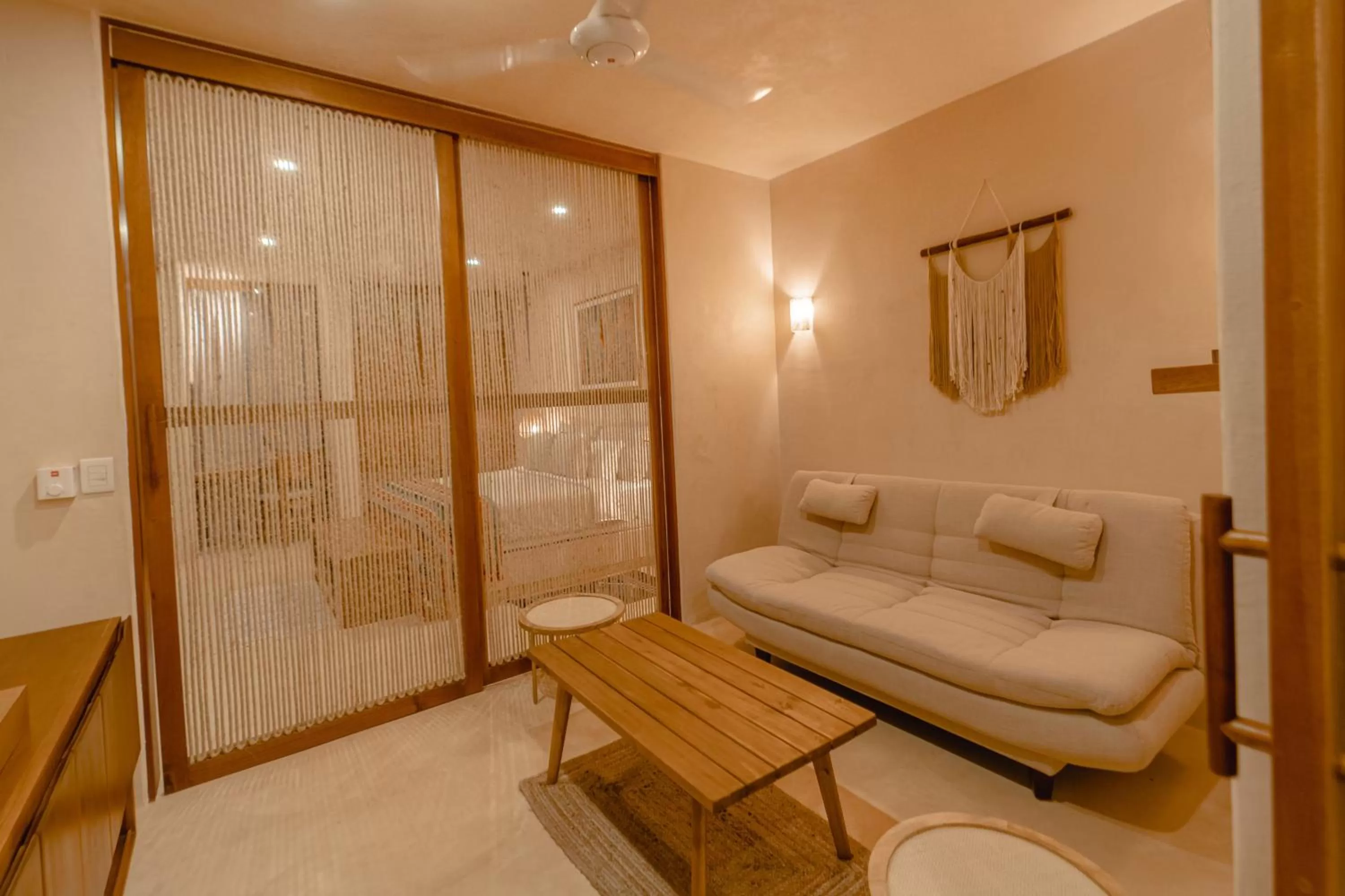 Living room in Destino Mío Mayan Jungle Retreat