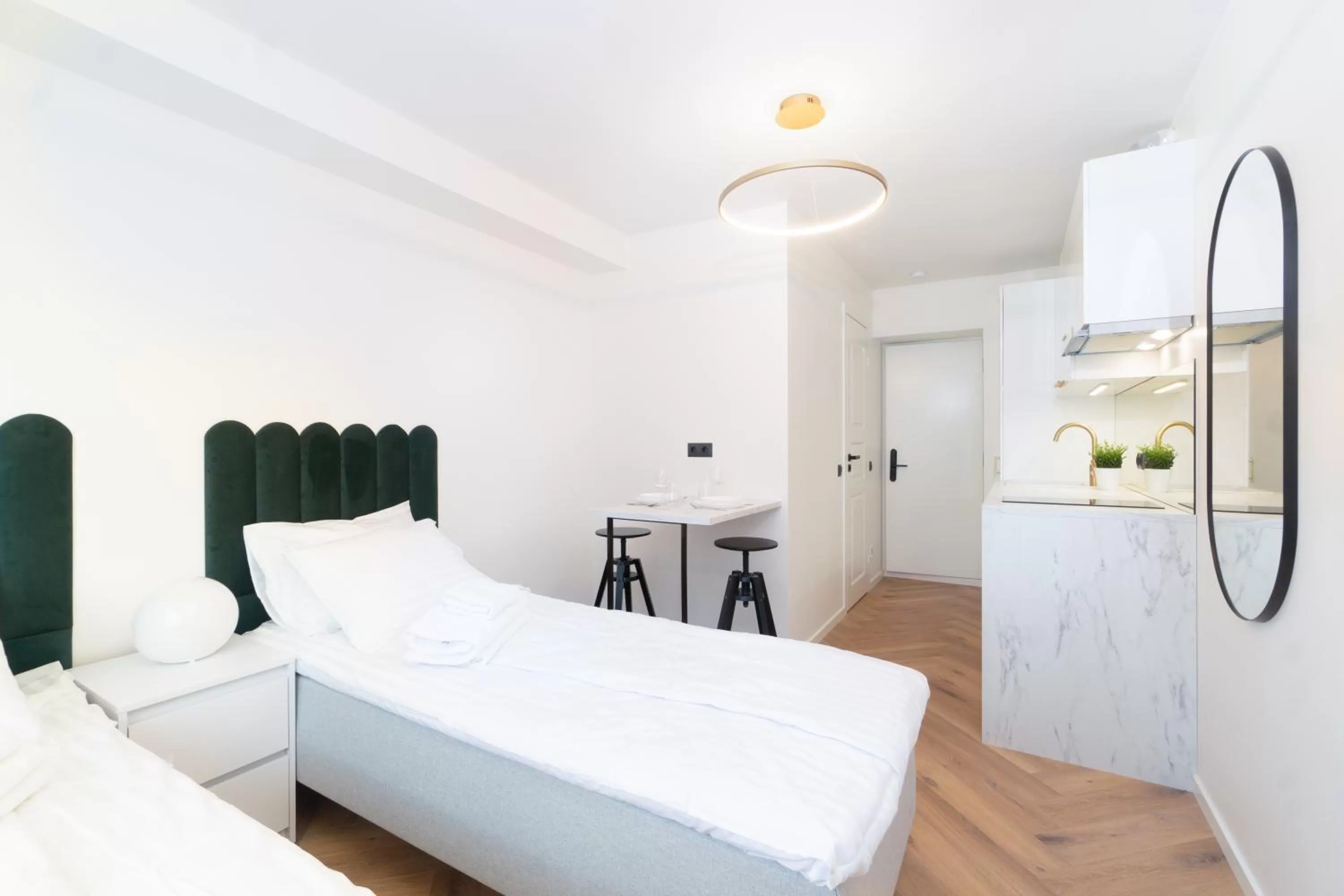 Bed in Tallinn Airport Studios by Revalhome