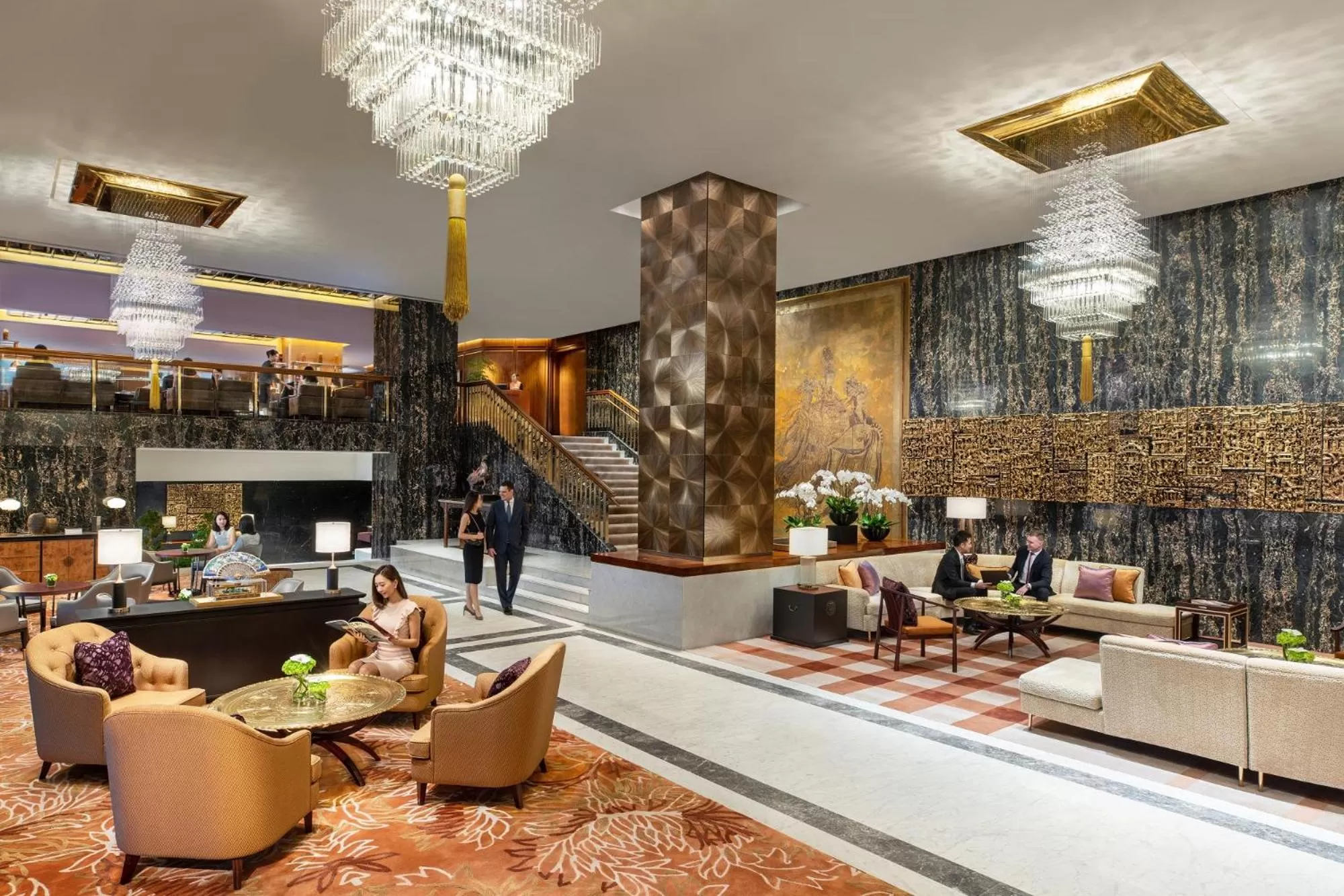 Lobby or reception in Mandarin Oriental, Hong Kong