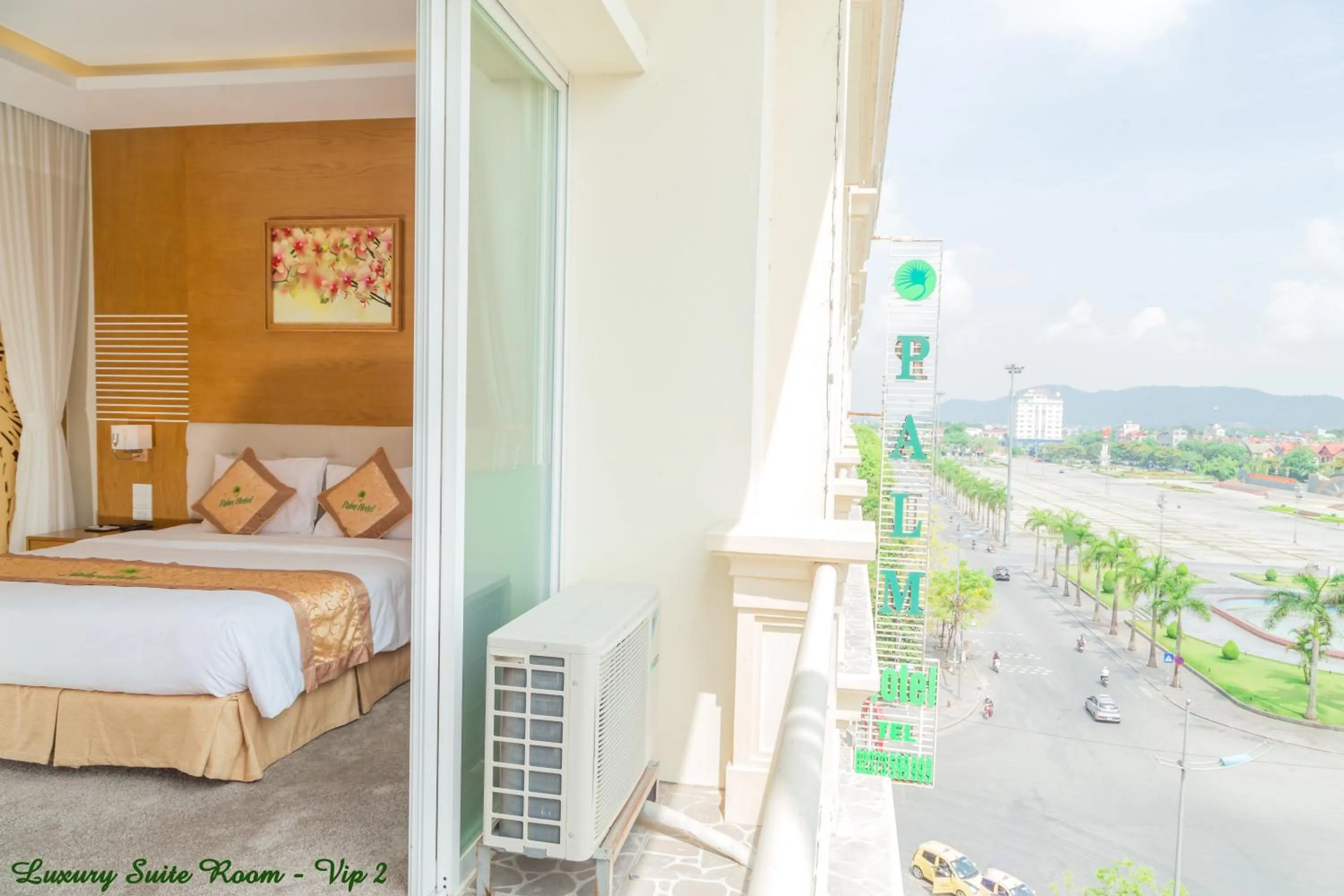 Balcony/Terrace, Bed in Palm Hotel Thanh Hoa