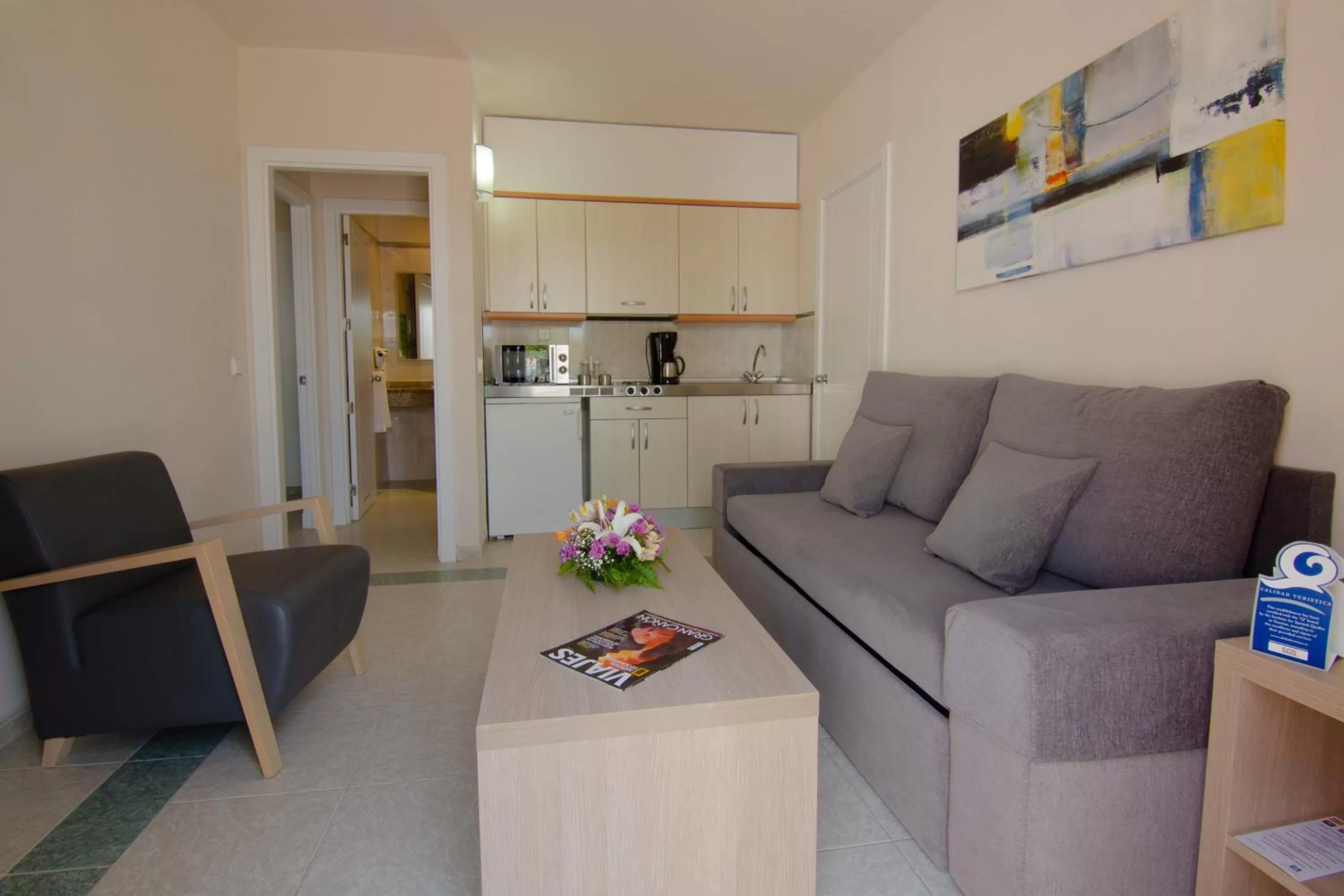 Kitchen or kitchenette in Relaxia Lanzasur Club - Aqualava Water Park