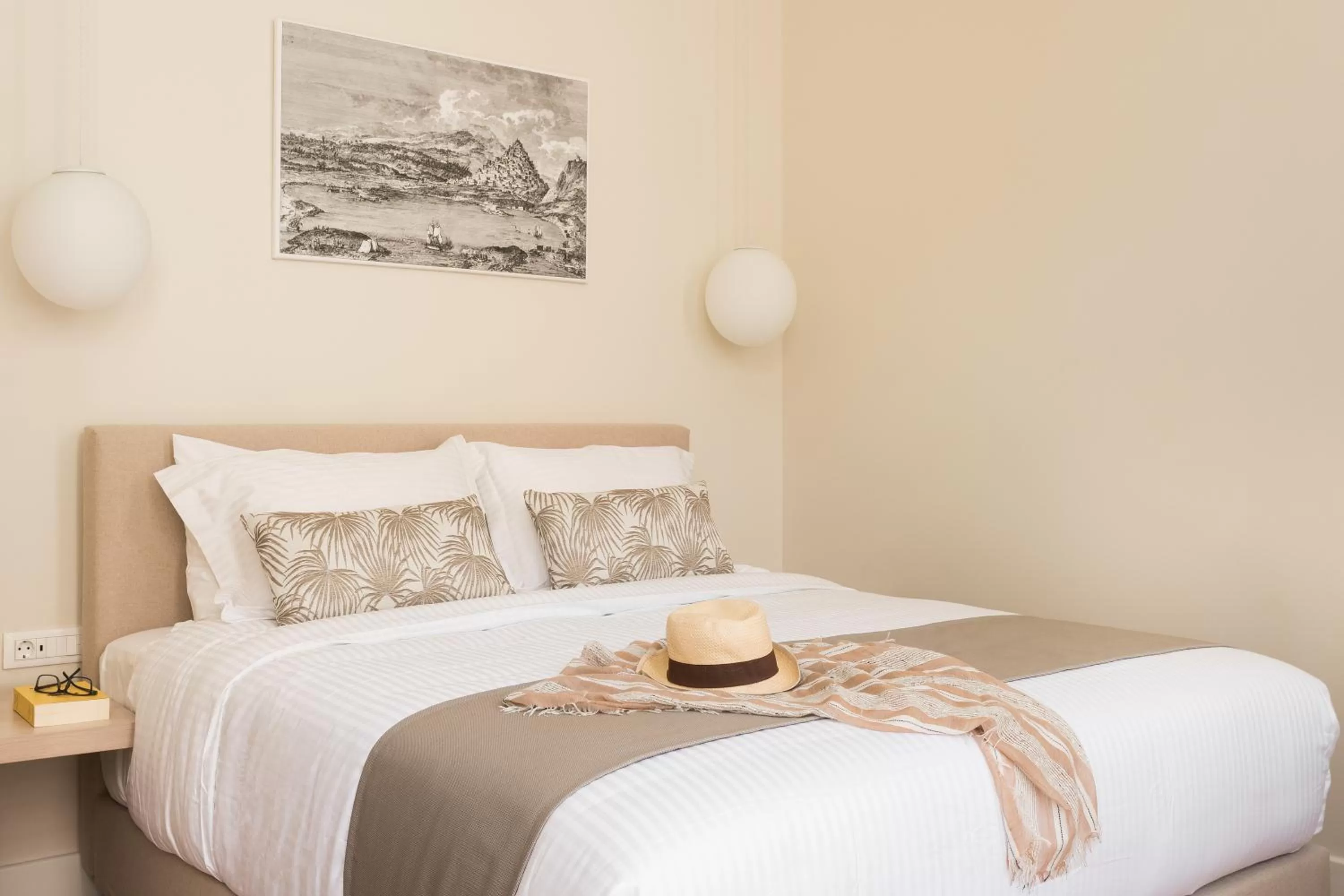 Bed in SYROS SOUL LUXURY SUITES