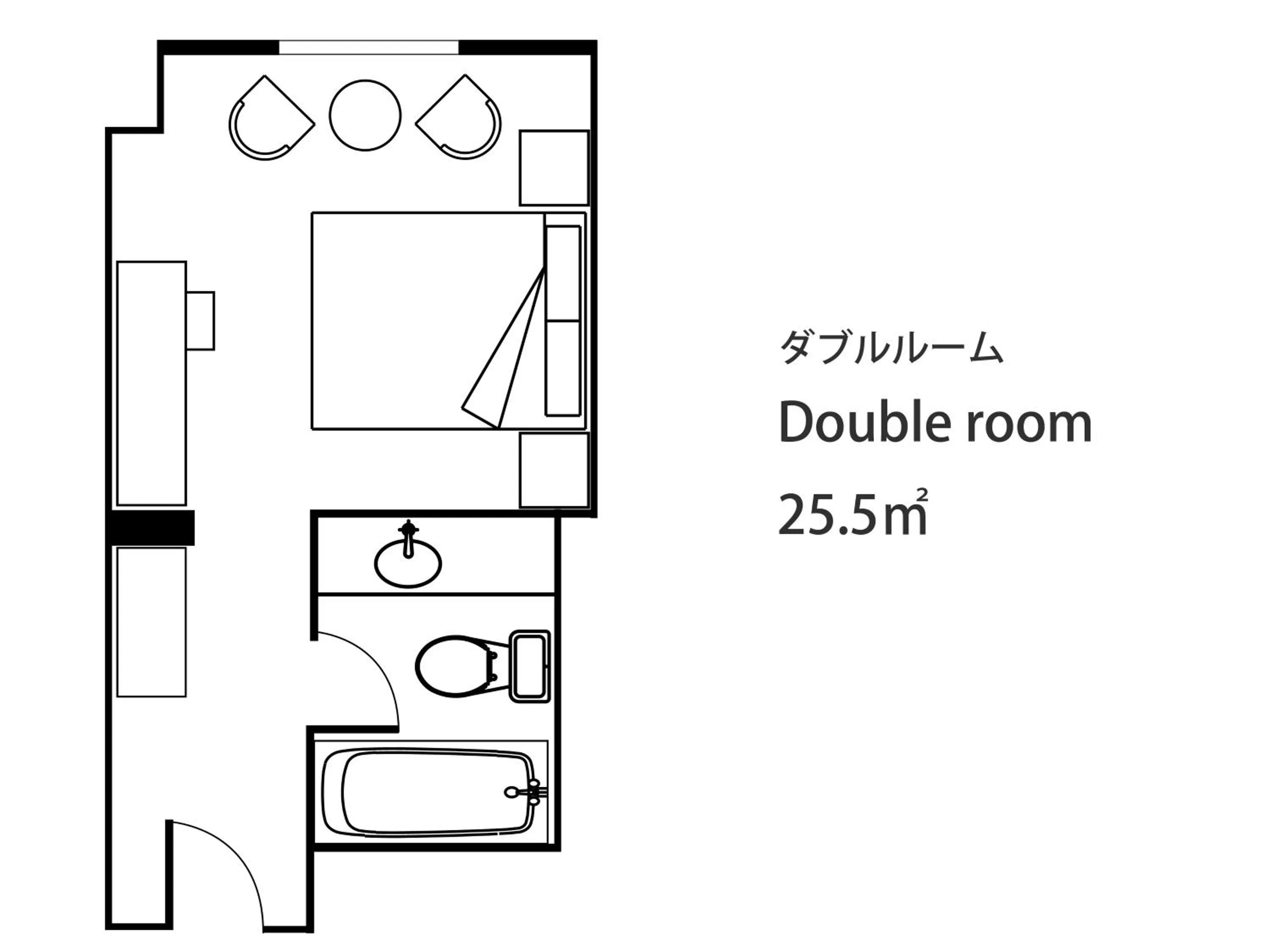 Photo of the whole room in Hiroshima Airport Hotel