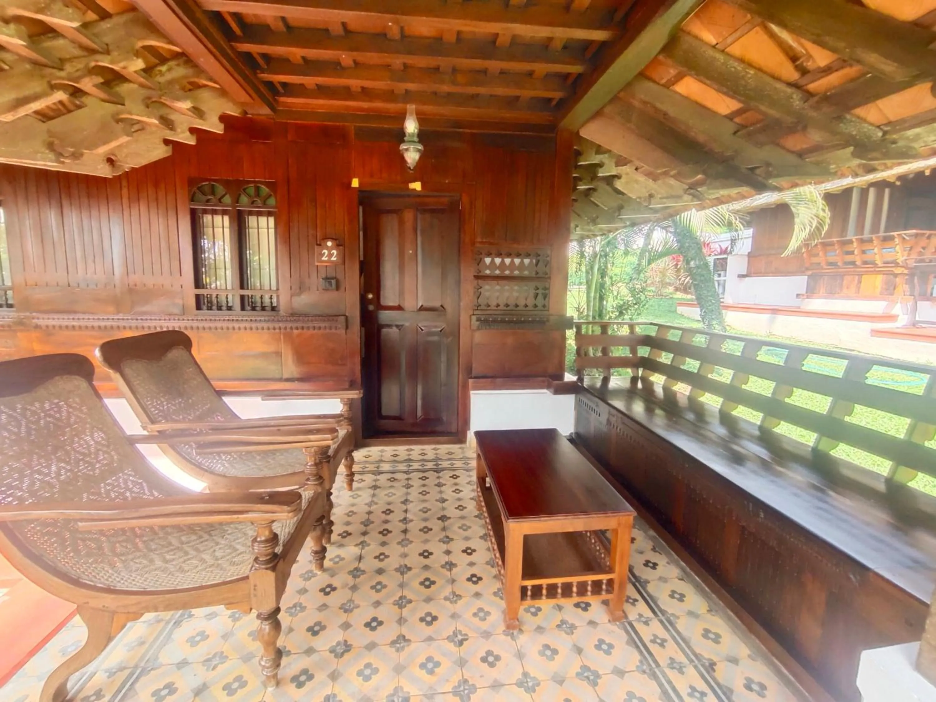 Seating area in The Travancore Heritage Beach Resort