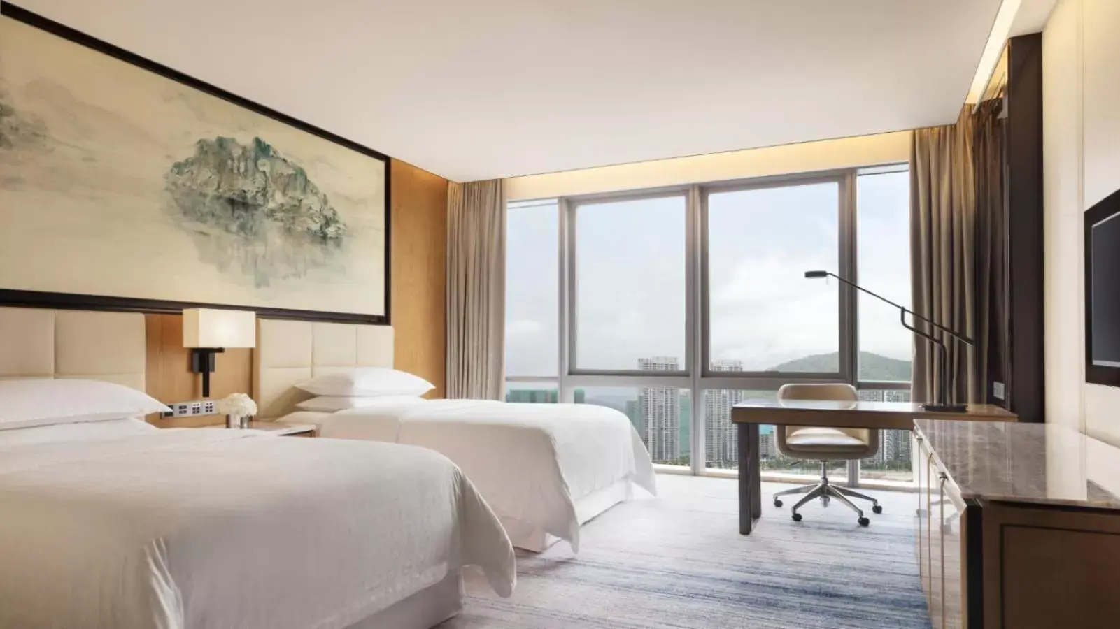 Deluxe Twin, Guest room, 2 Double, City view in Sheraton Zhuhai Hotel Deluxe Twin, Guest room, 2 Double, City view in Sheraton Zhuhai Hotel