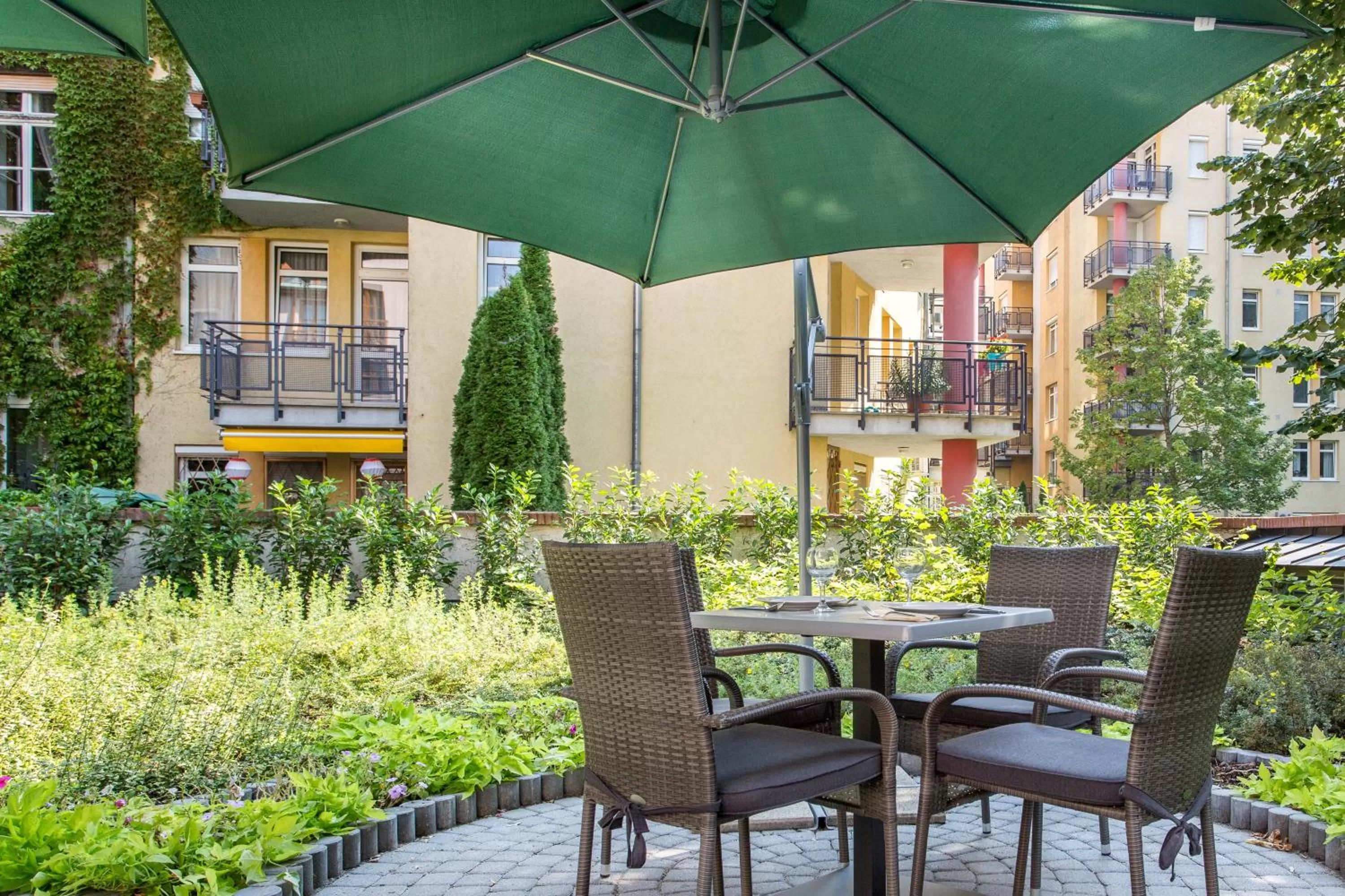 Patio in Corvin Hotel Budapest Sissi Wing