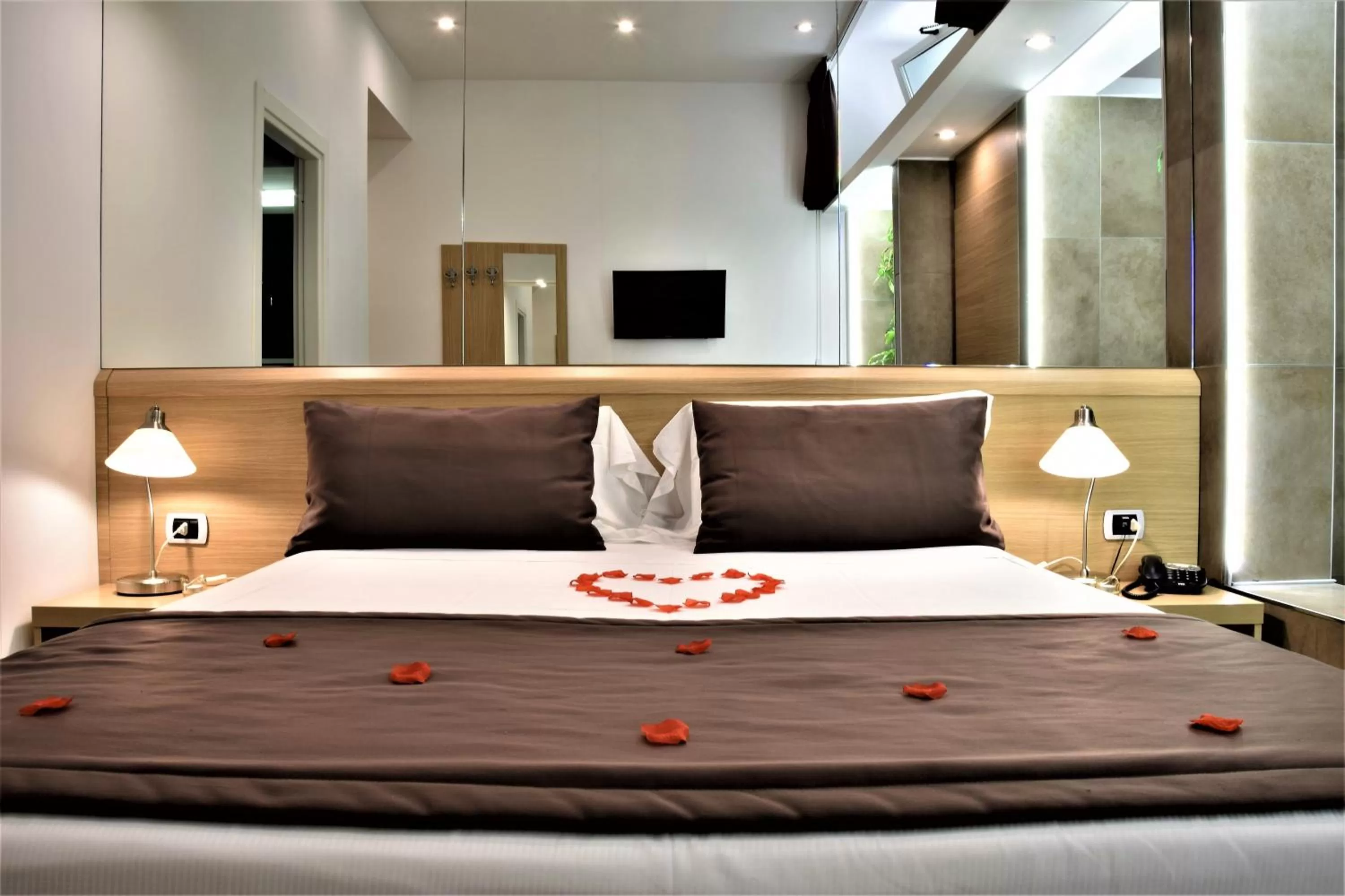 Bed in Hotel Paolo II