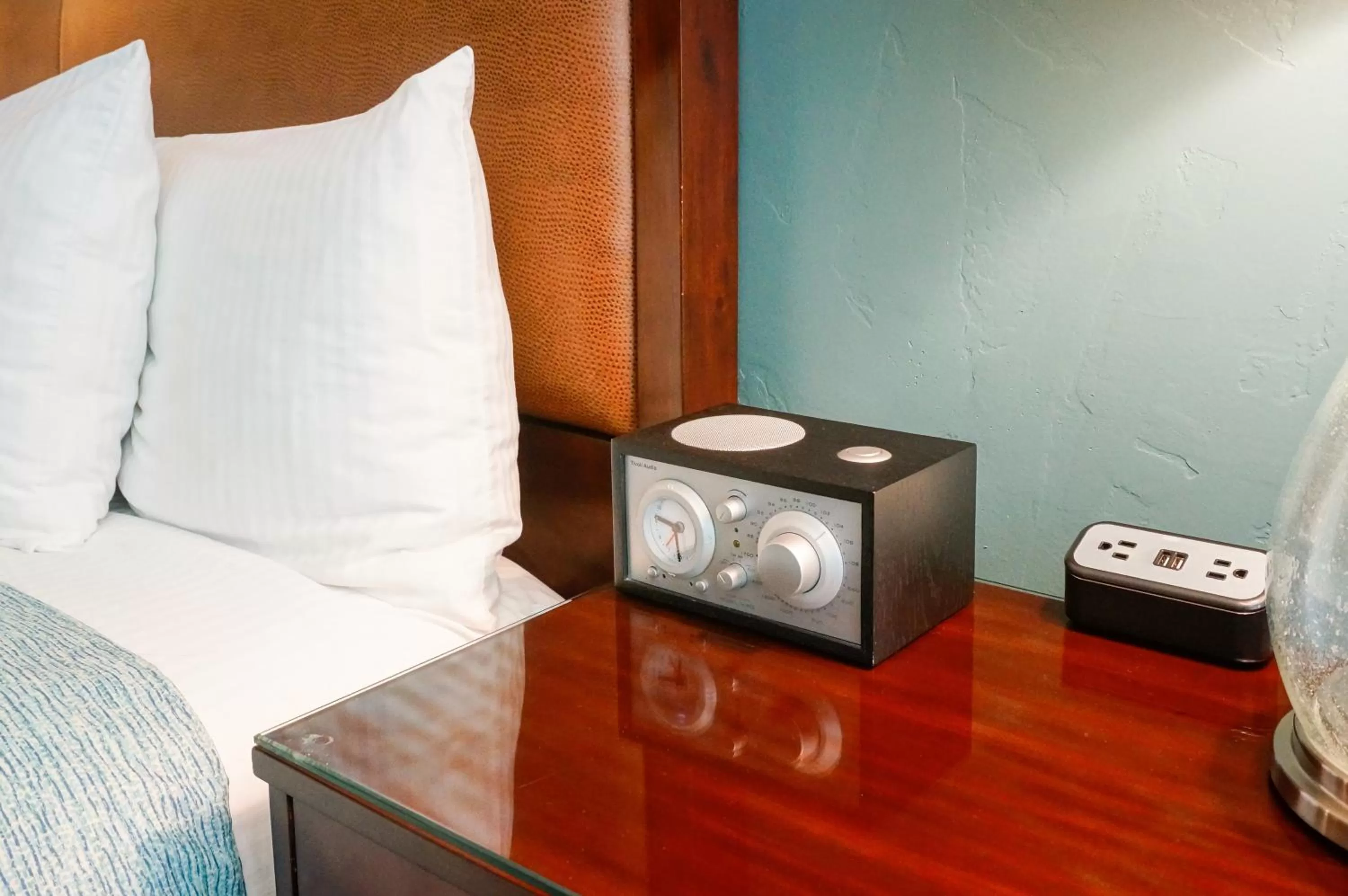 Decorative detail, Bed in Blue Dolphin Inn