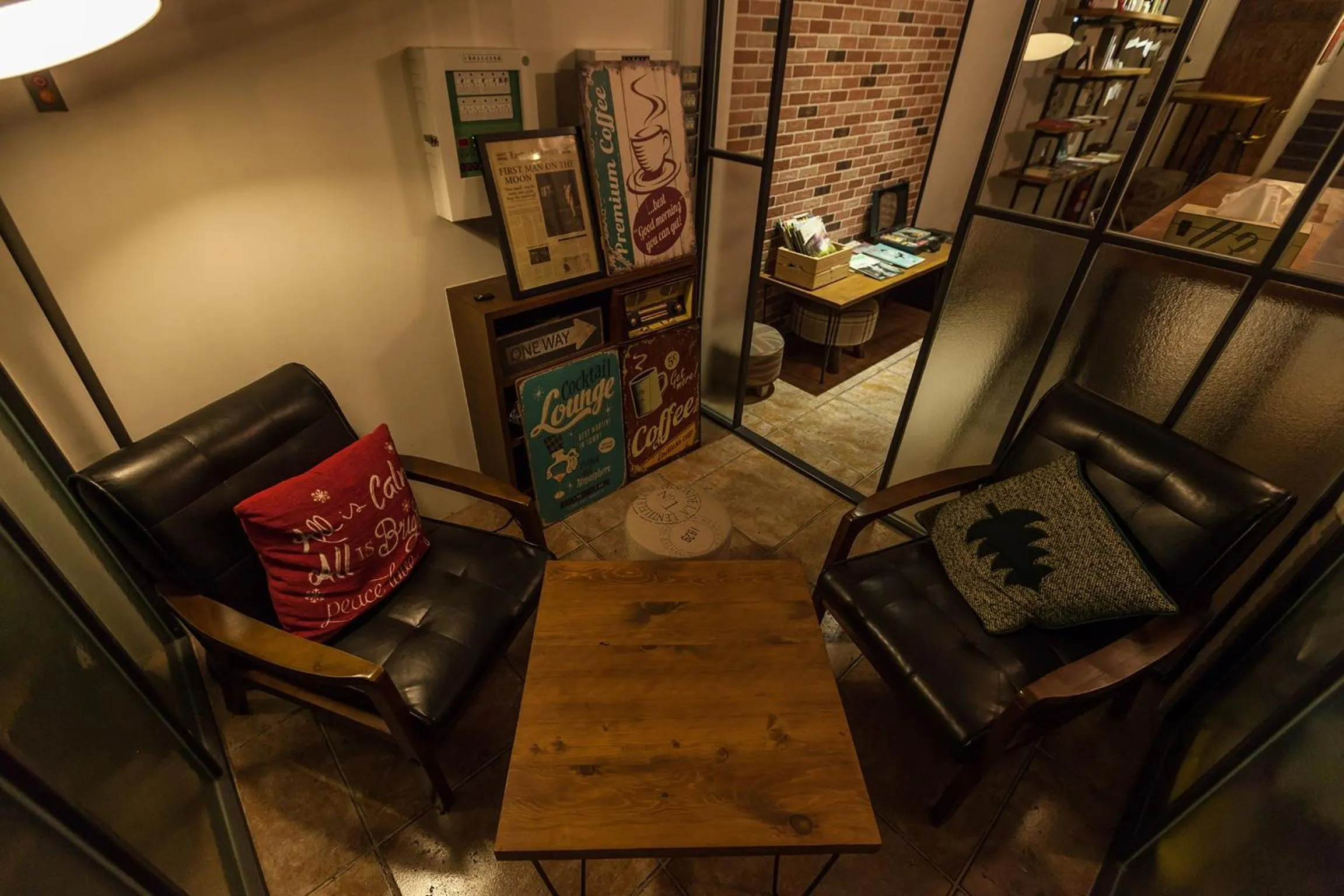 Seating area in Mini Voyage Hostel