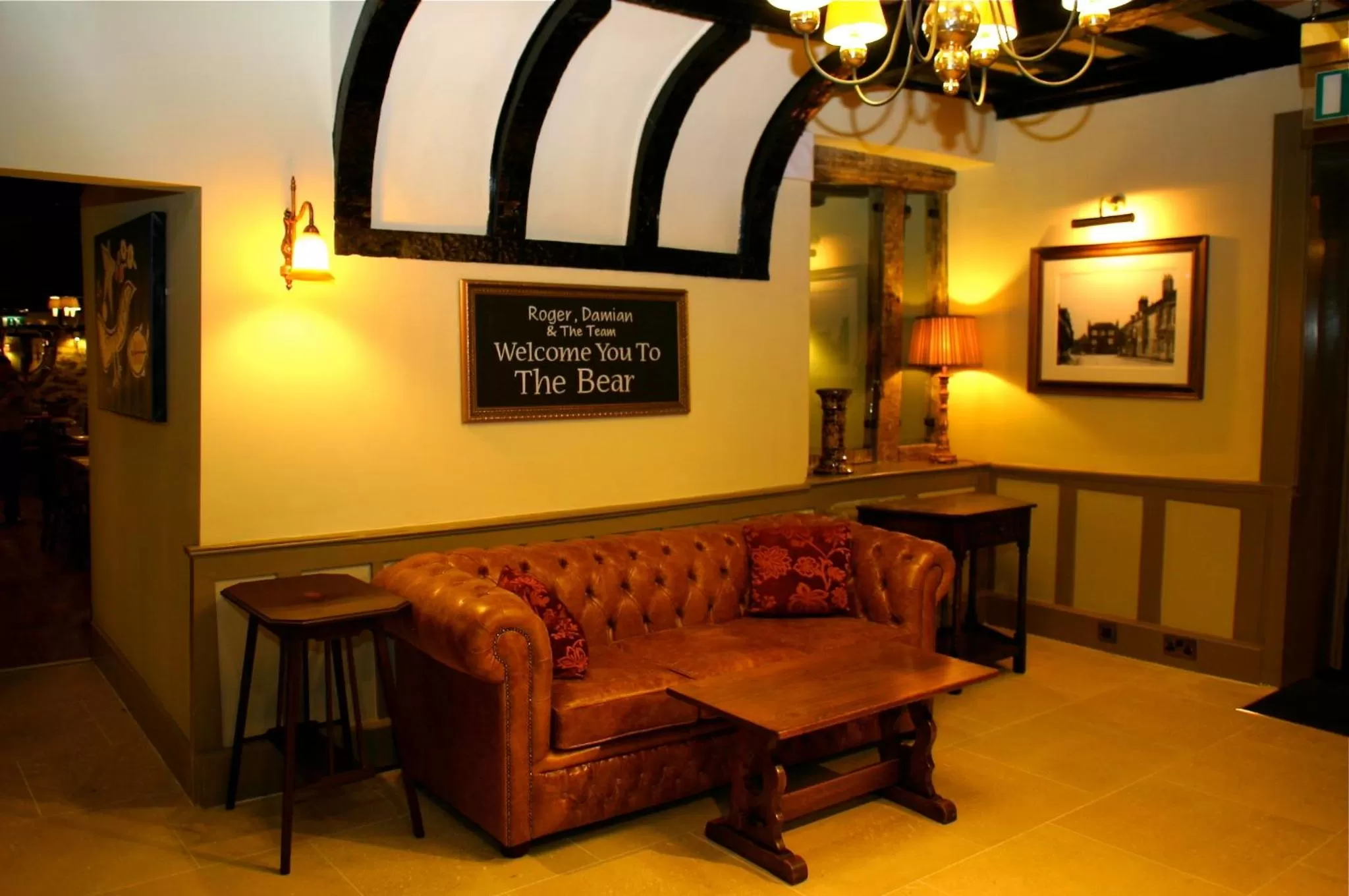 Lounge or bar in The Bear Hotel by Greene King Inns