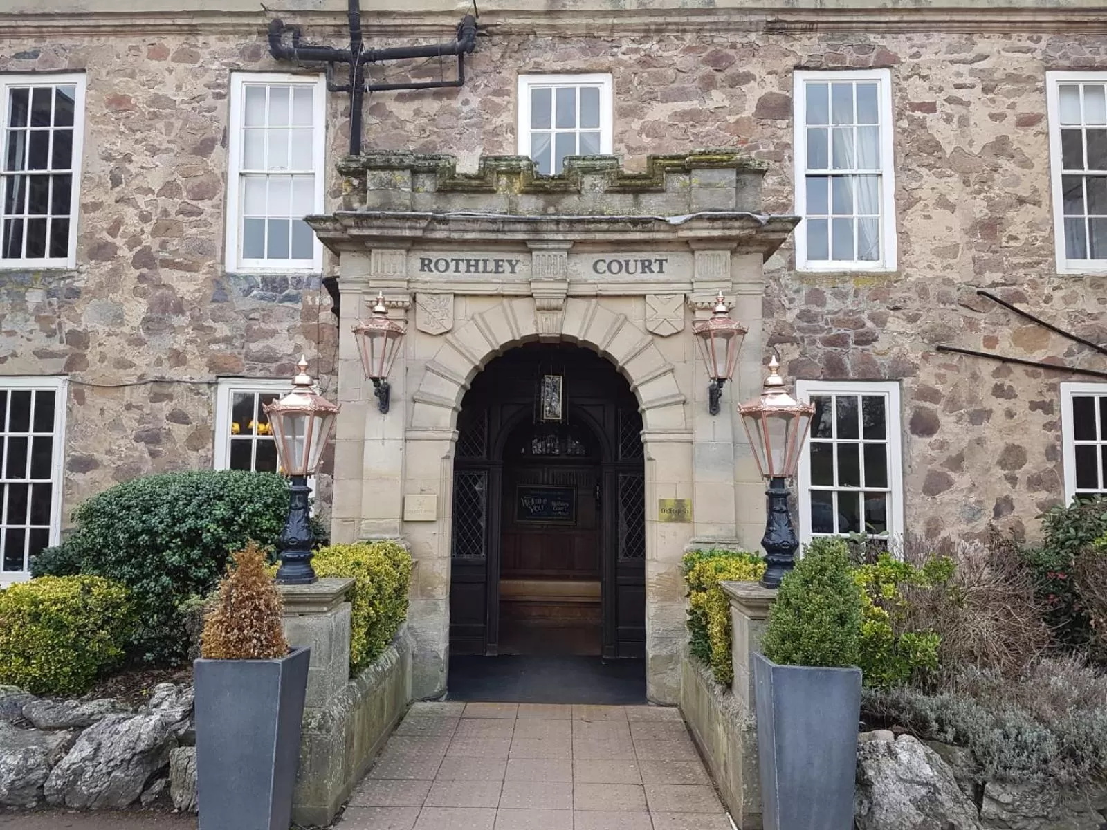 Facade/entrance in Rothley Court Hotel by Greene King Inns