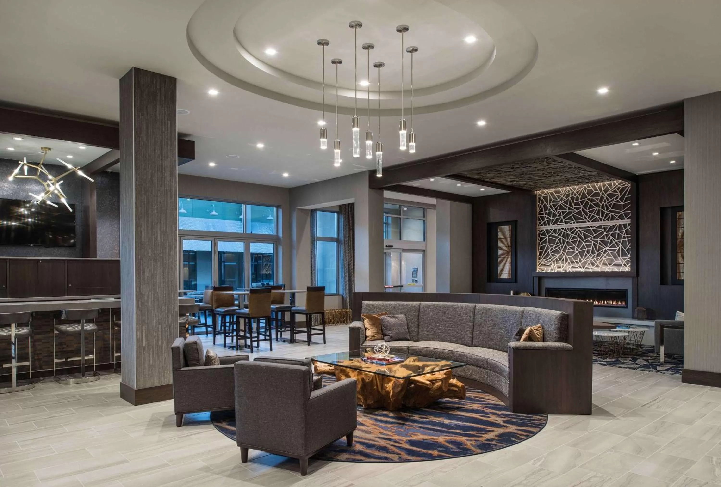 Lobby or reception in Hilton Garden Inn Foxborough Patriot Place