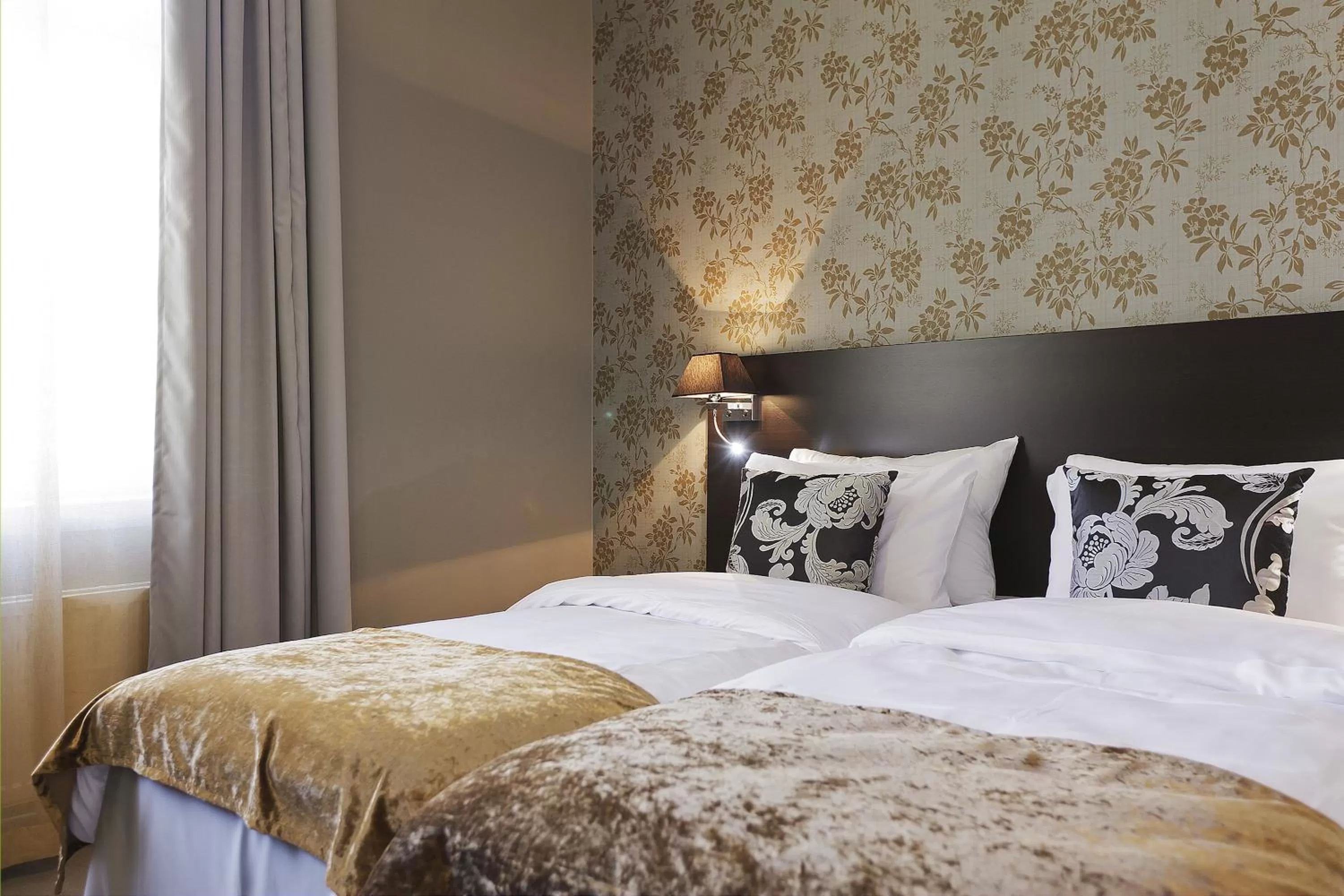 Decorative detail, Bed in Saga Hotel Oslo, WorldHotels Crafted