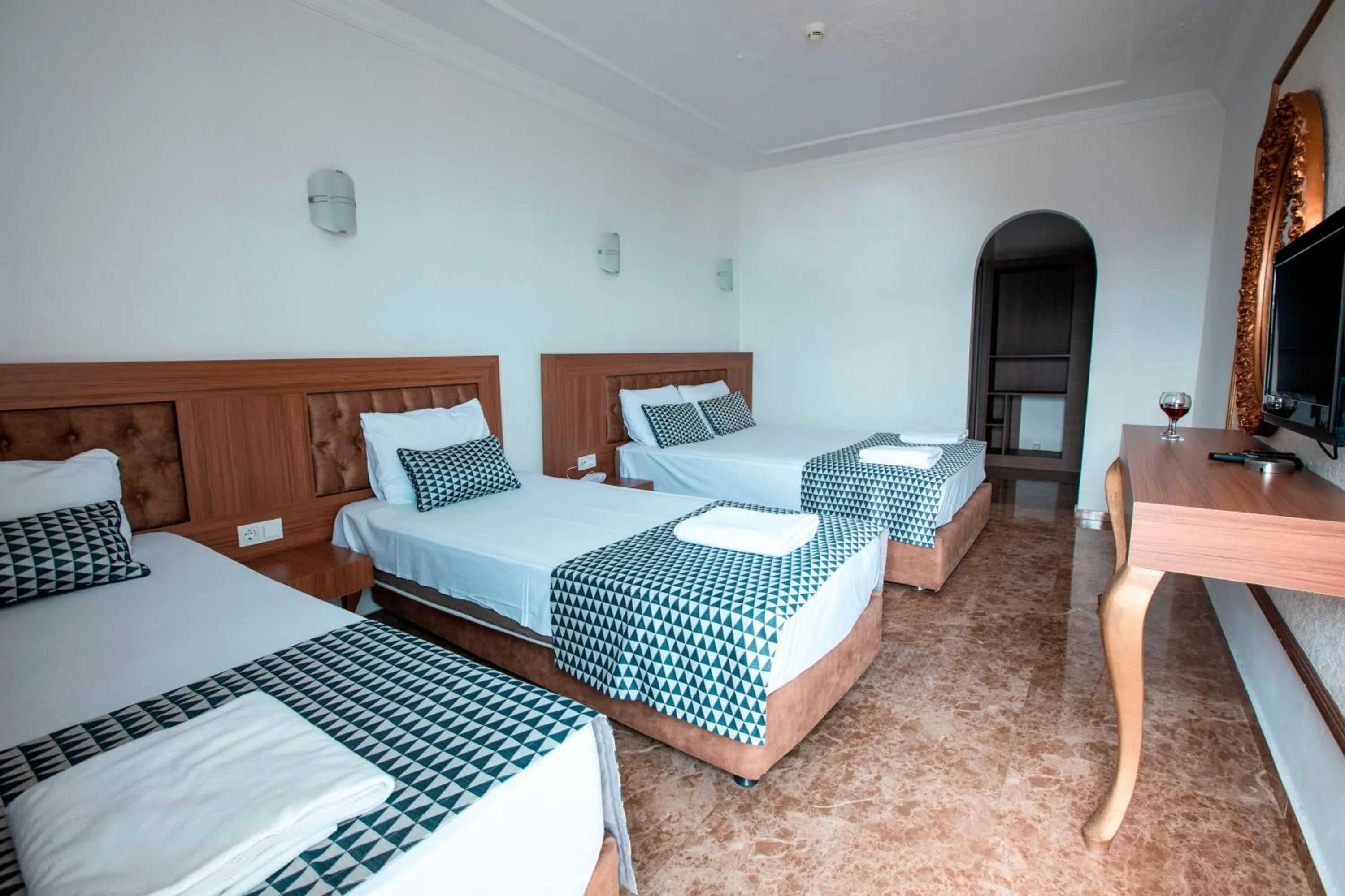 Bed in Kristal Beach Hotel