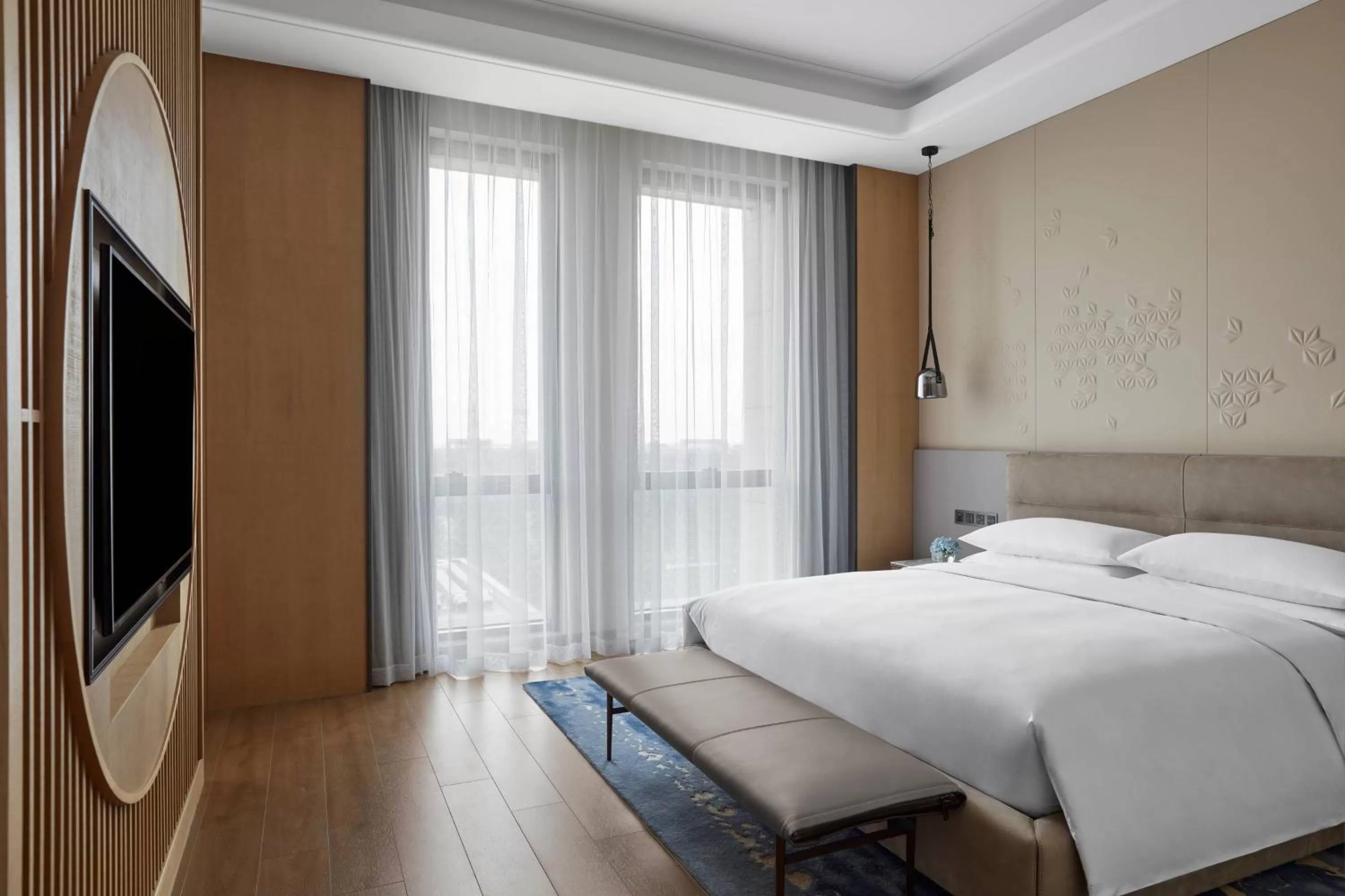 Bedroom, Bed in Wenzhou Airport Marriott Hotel