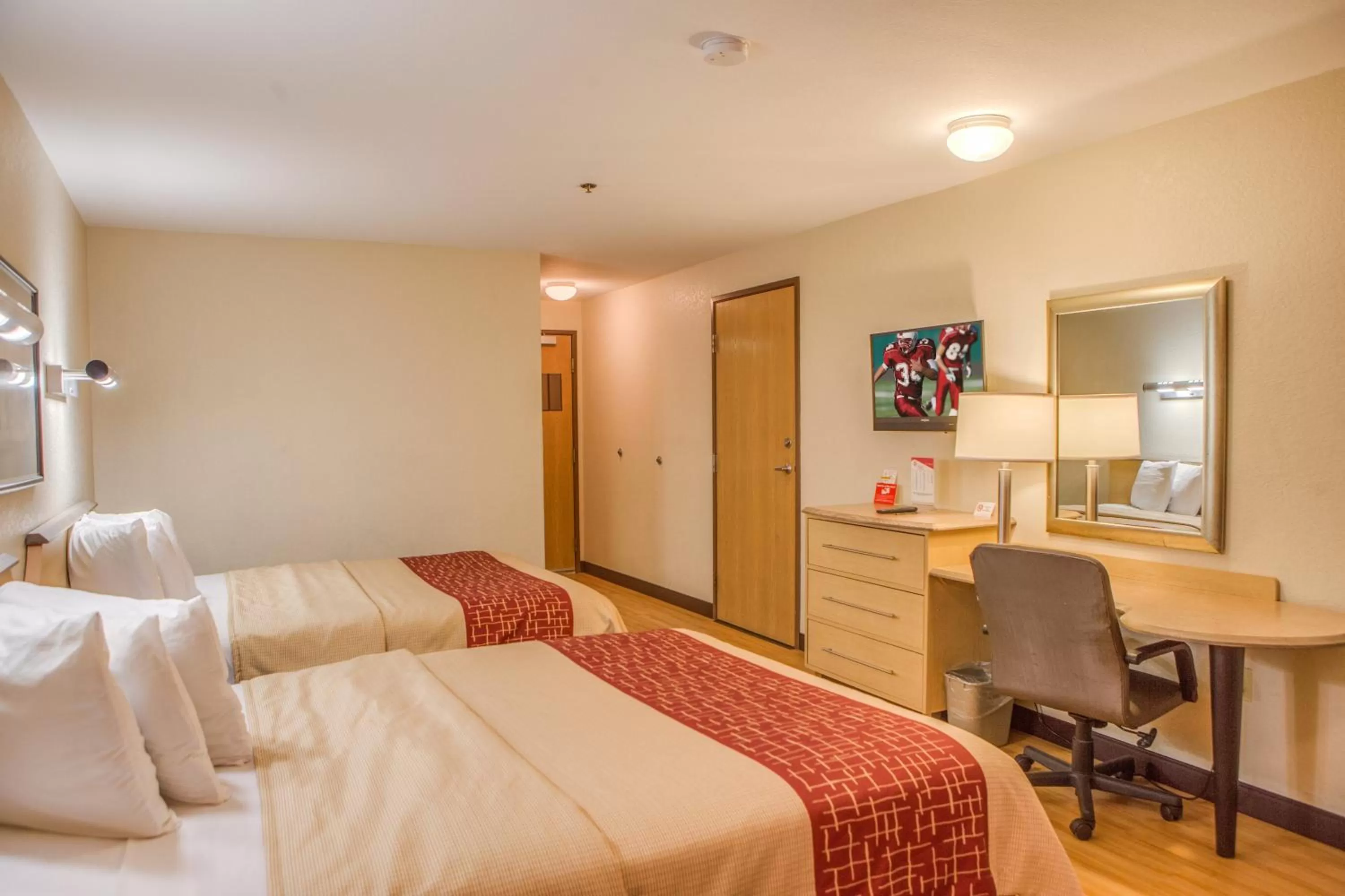 Standard Room with Two Queen Beds Disability Access Roll-In Shower Non-Smoking in Red Roof Inn Pharr - McAllen