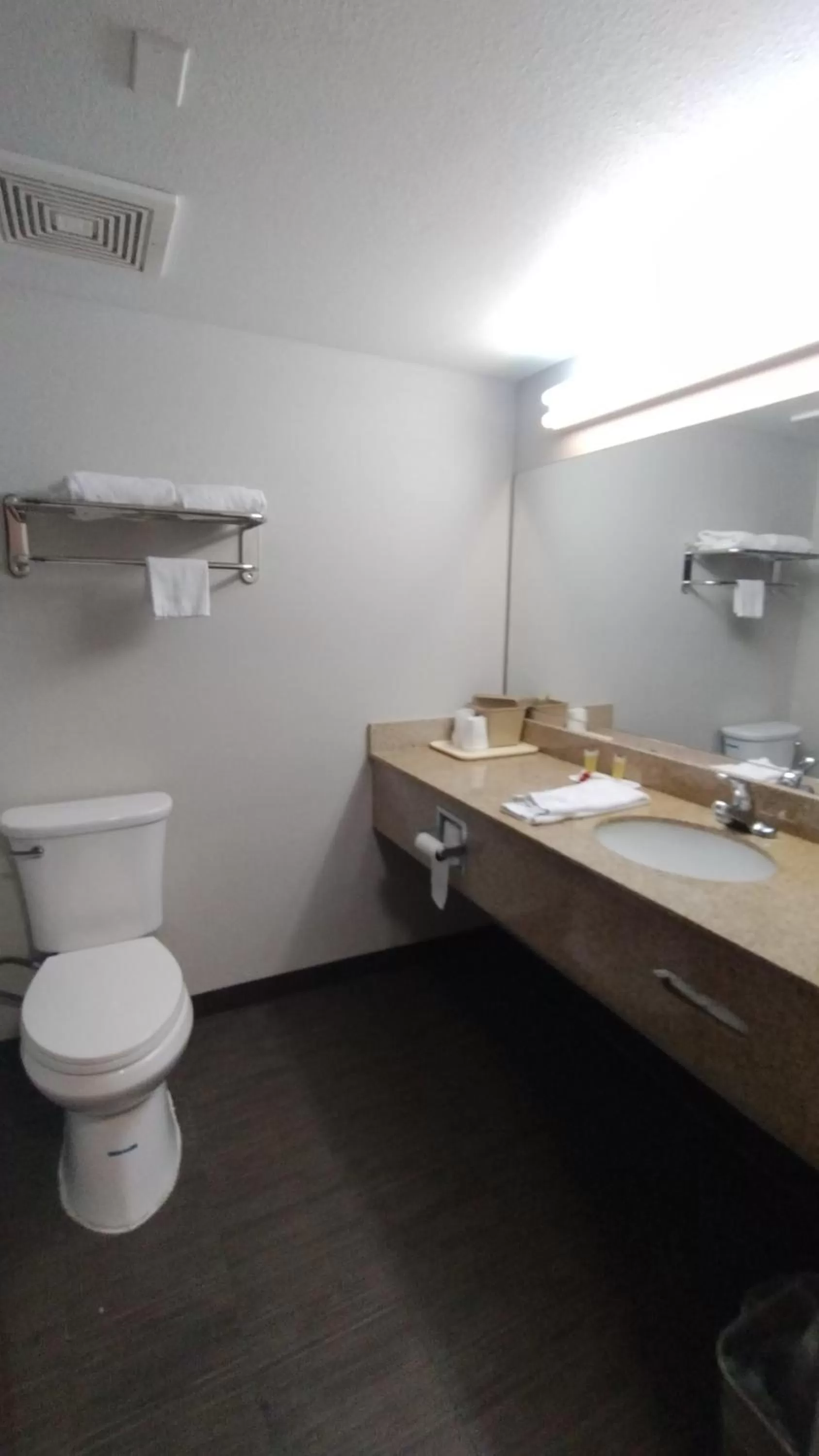 Toilet in Super 8 Motel by Wyndham near Fort Lauderdale Arpt
