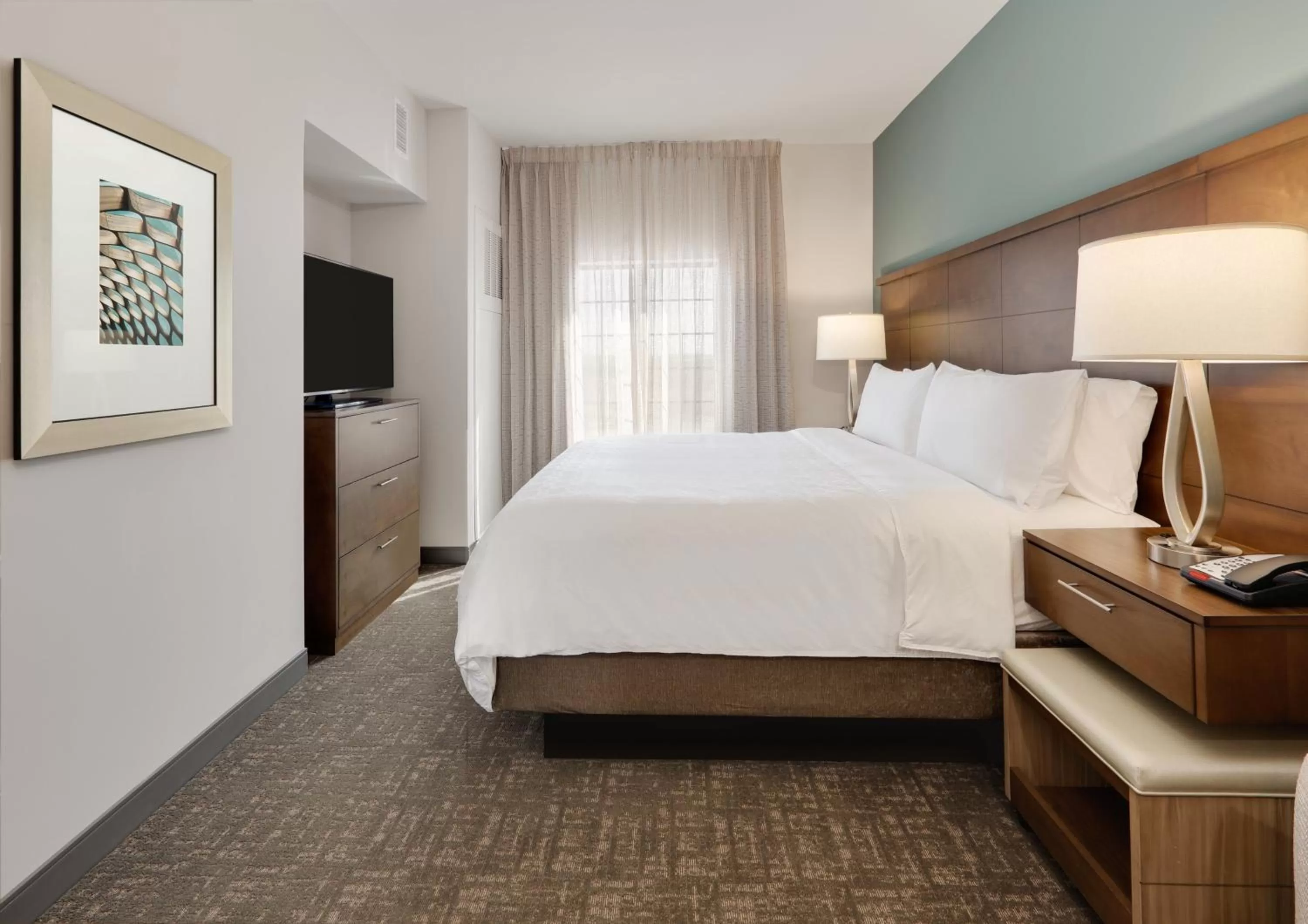Photo of the whole room, Bed in Staybridge Suites - Oklahoma City - Downtown by IHG