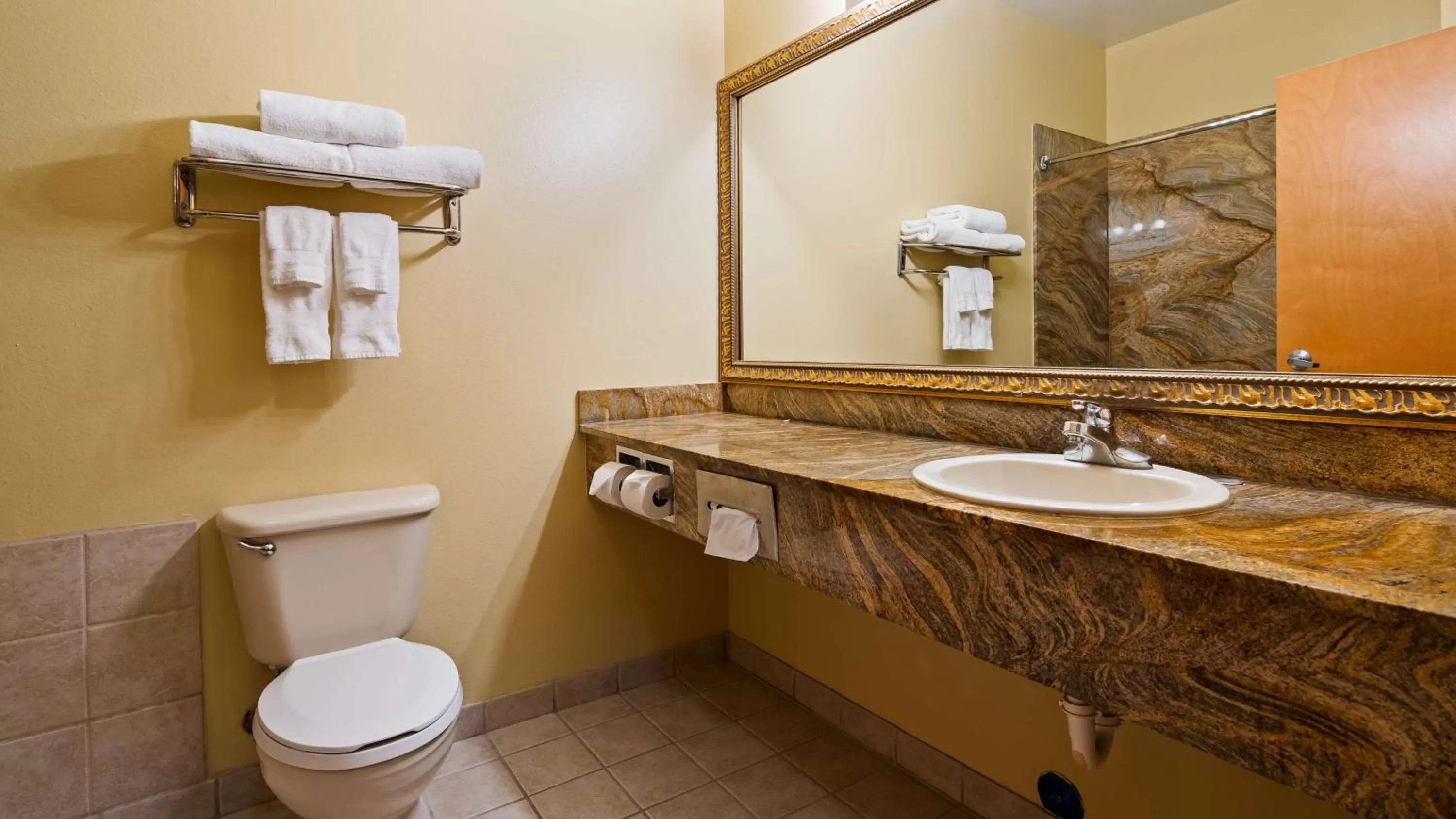 Toilet in SureStay Plus Hotel by Best Western Mesquite