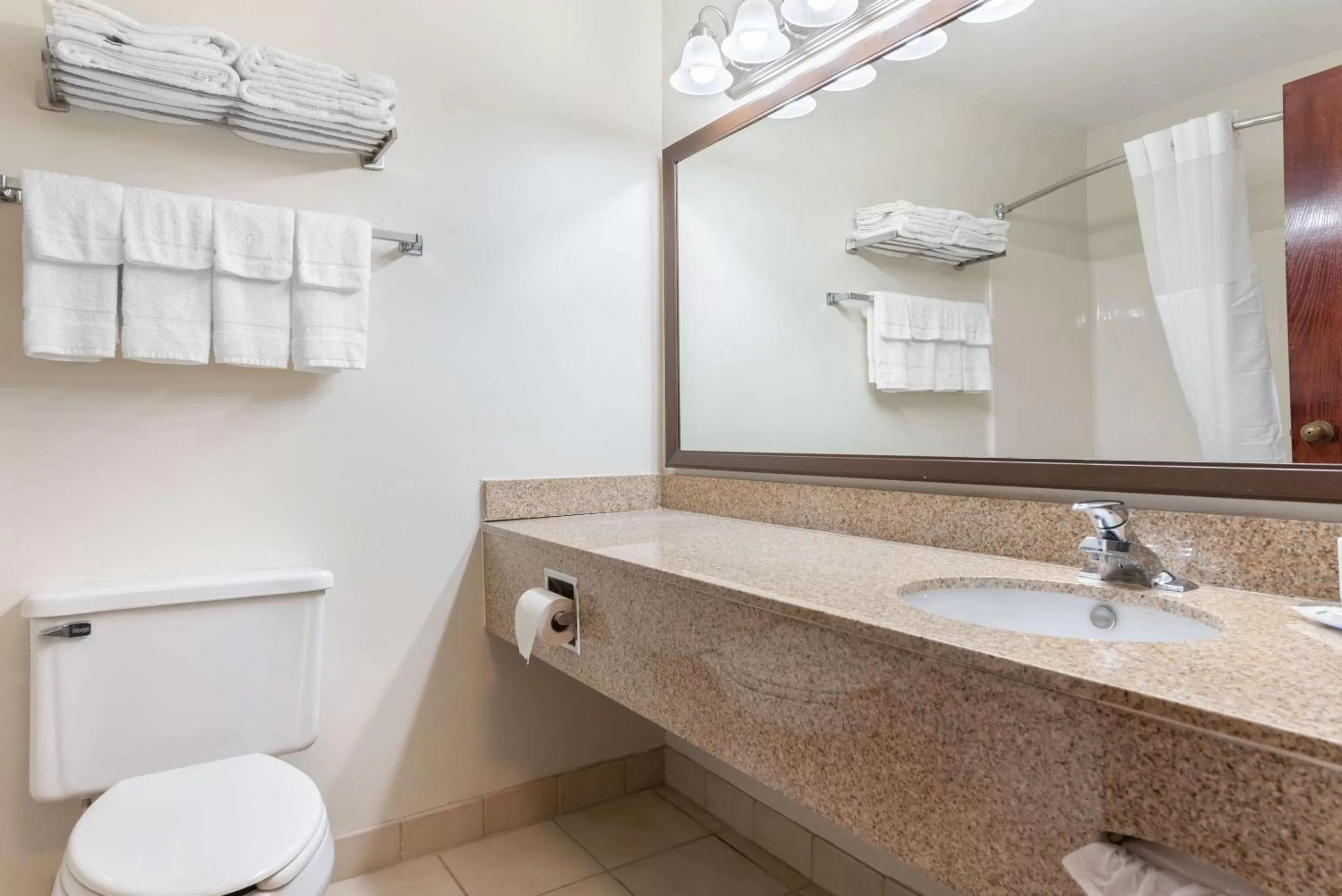 Bathroom in Quality Inn Fairborn near Wright Patterson AFB