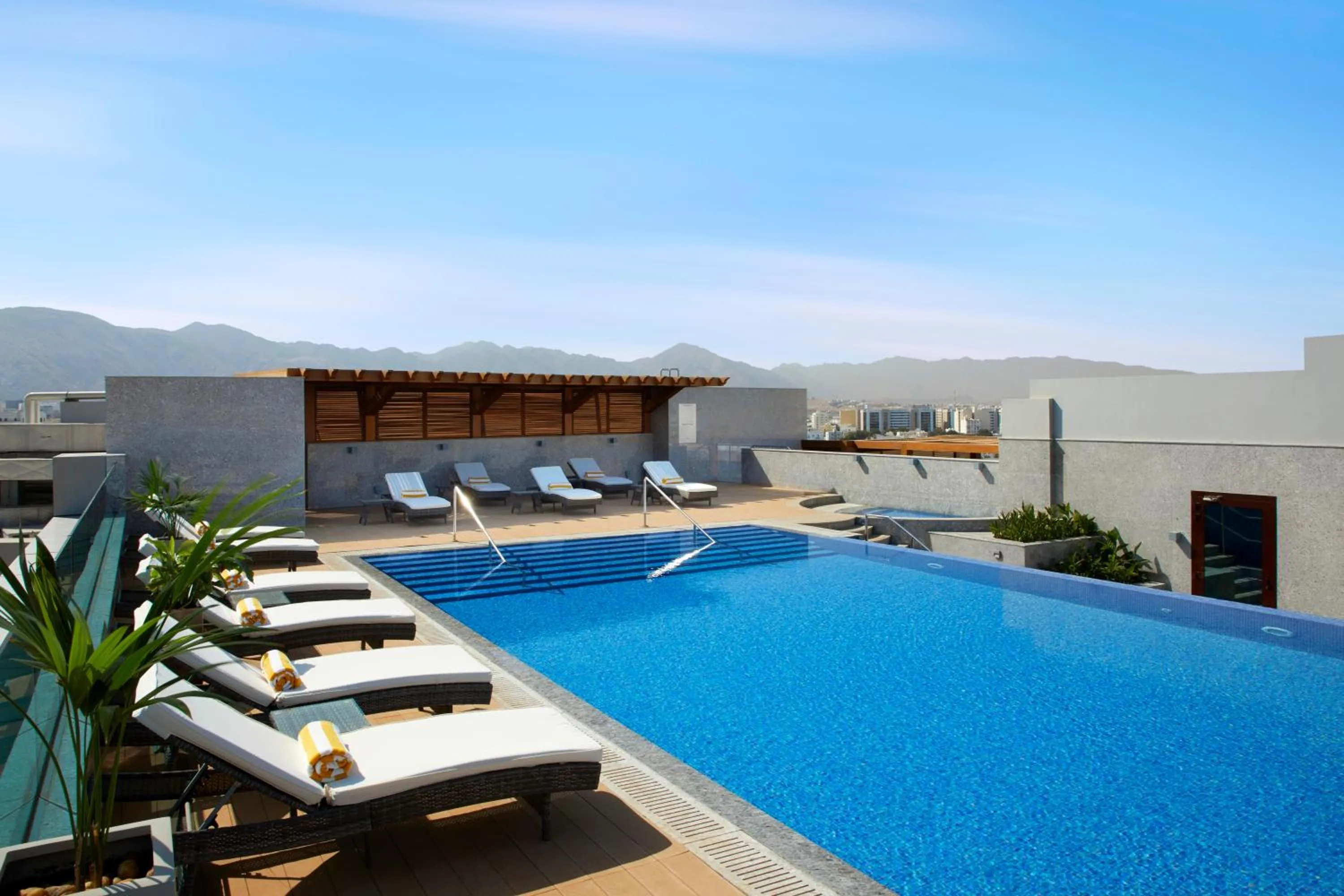 Pool view in Royal Tulip Muscat