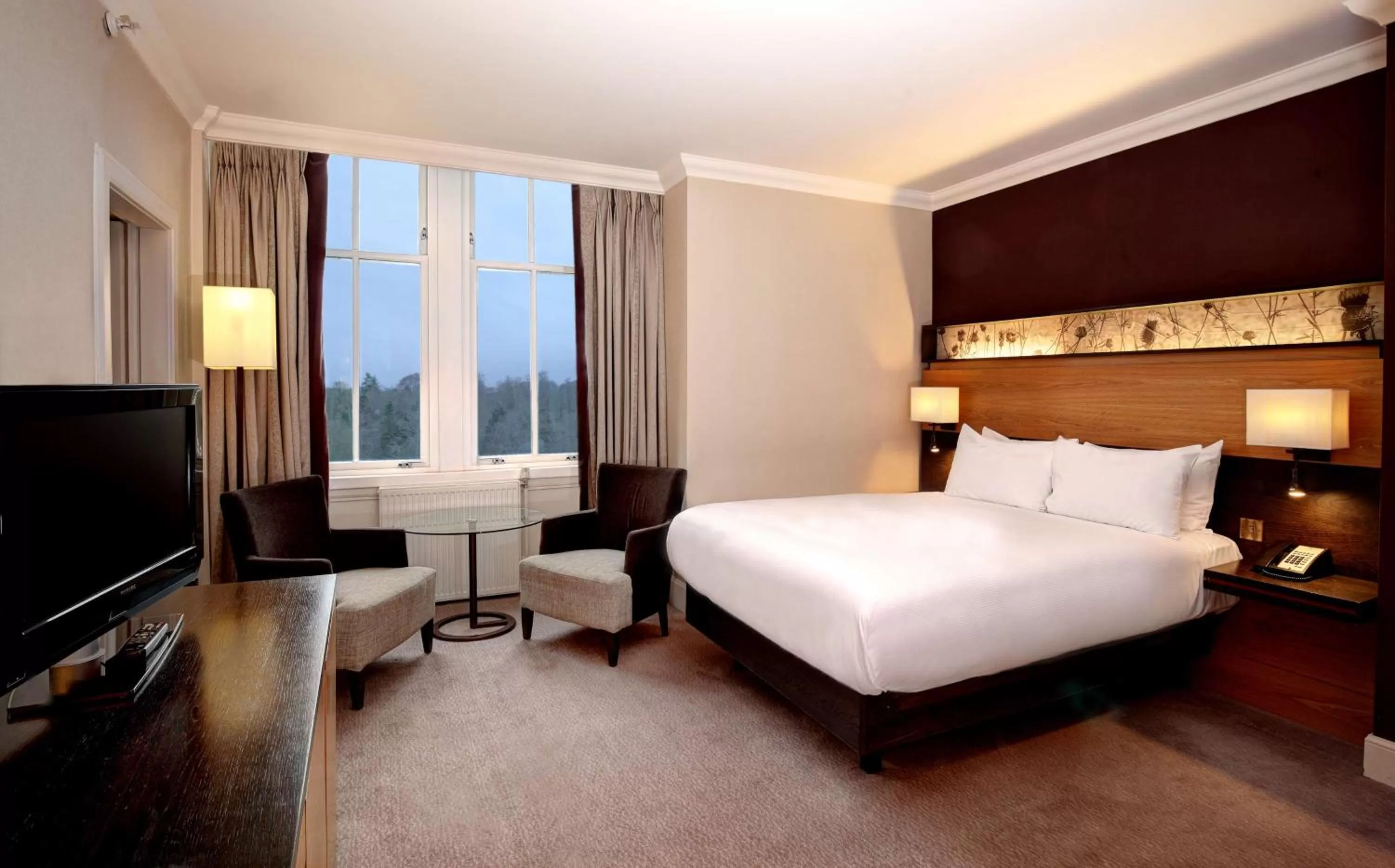 Living room, Bed in DoubleTree by Hilton Dunblane Hydro Hotel