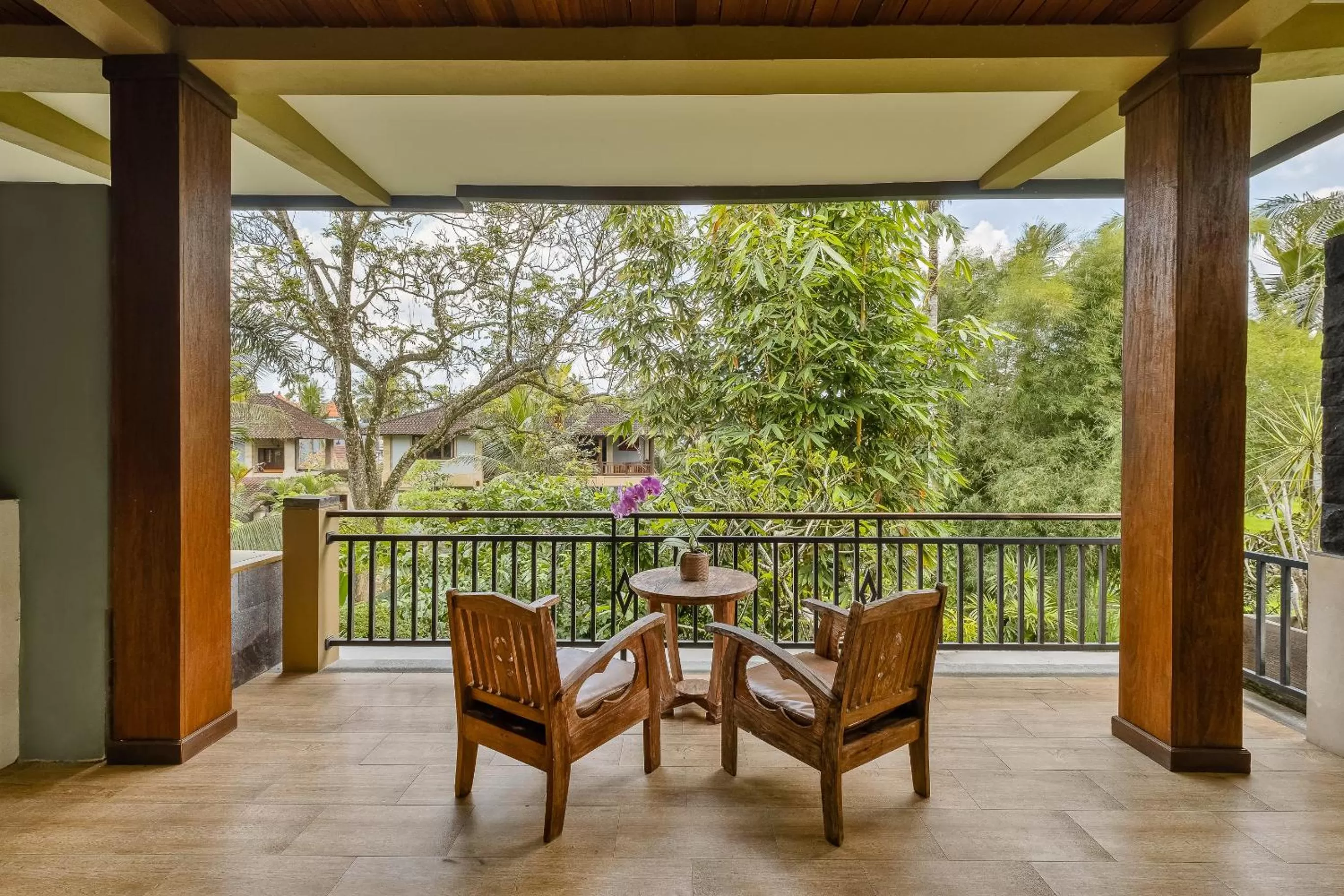 Balcony/Terrace in Kubu Rama Ubud Cottage