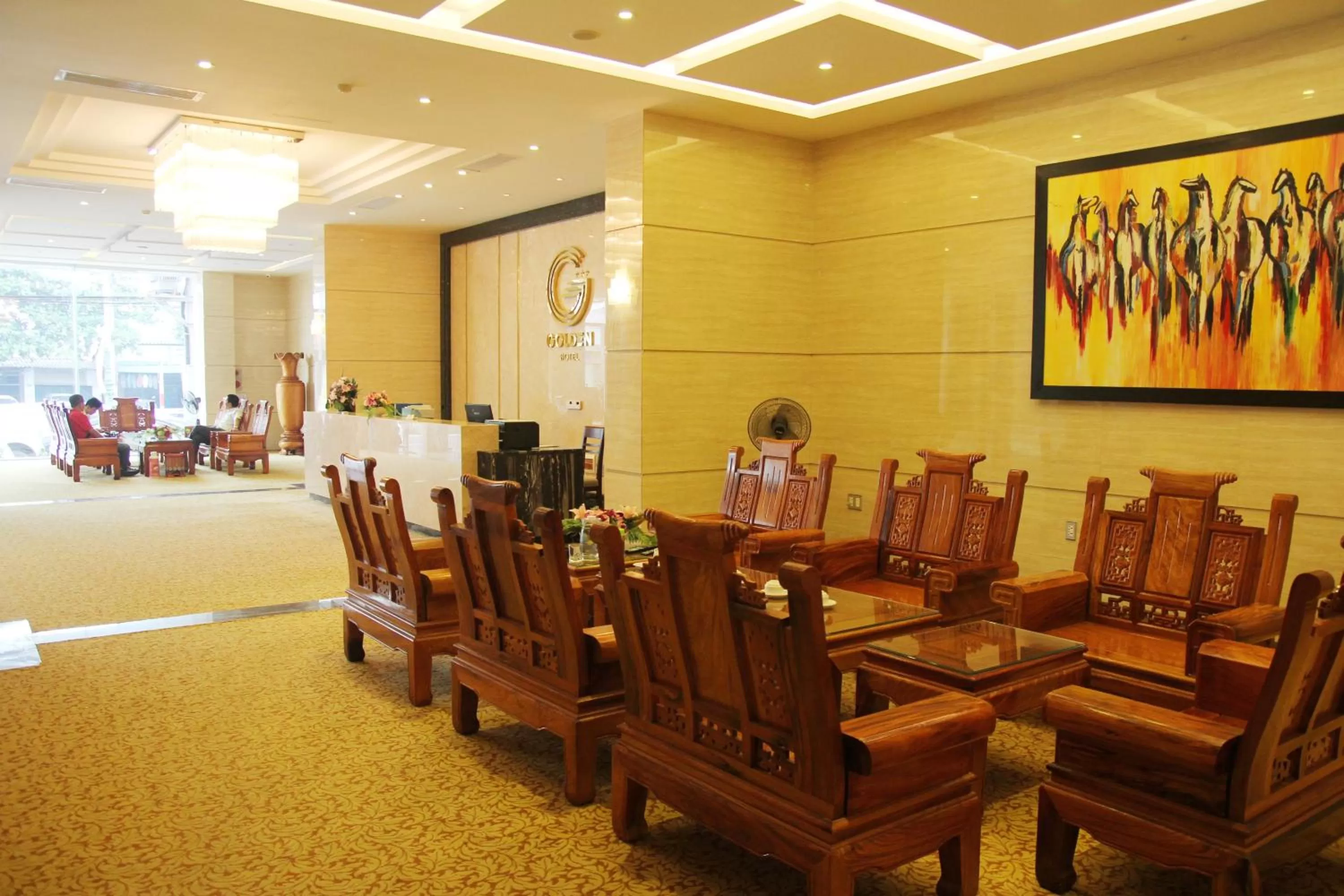 Communal lounge/ TV room in Golden Quang Tri Hotel