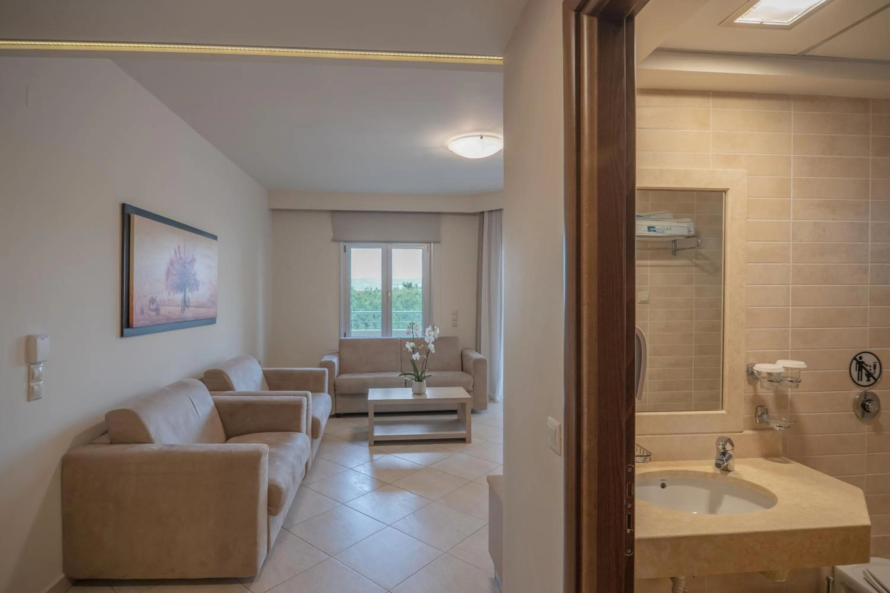 Living room in Molos Bay Hotel