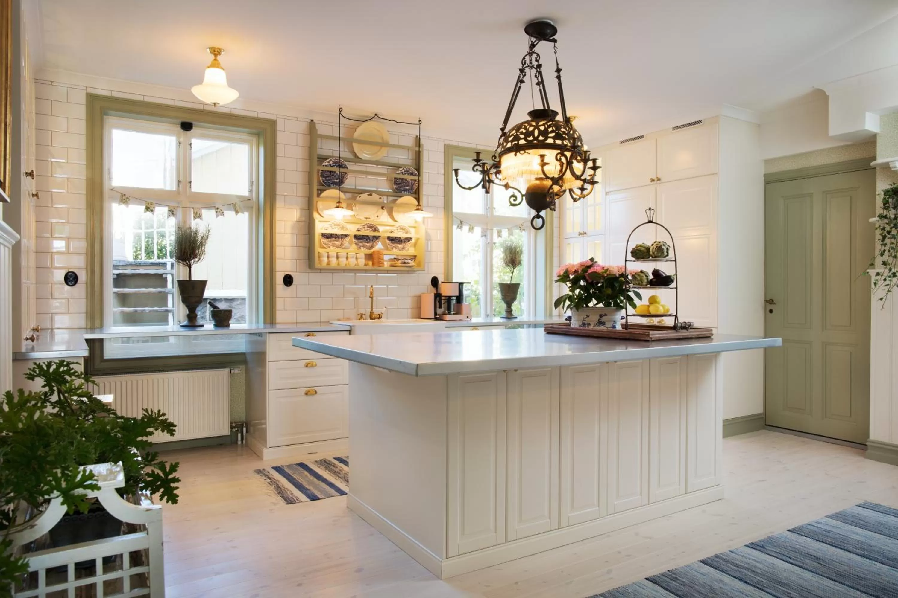 Kitchen or kitchenette in Strandflickornas Annex Gula Villan