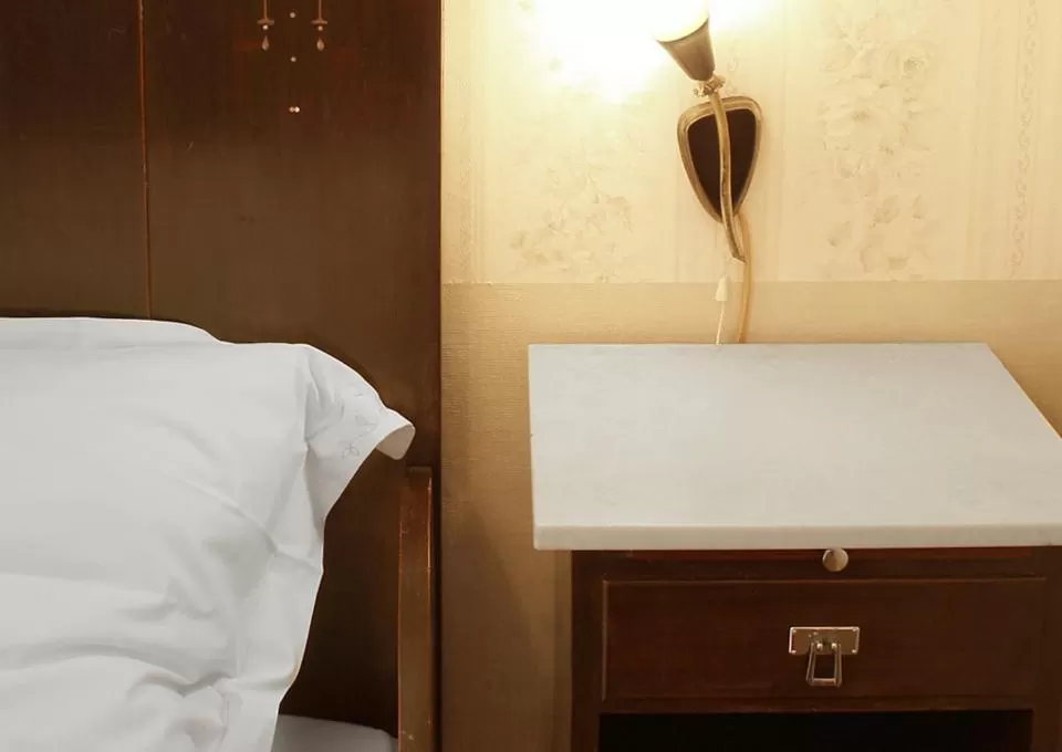 Toilet, Bed in Hotel Lux