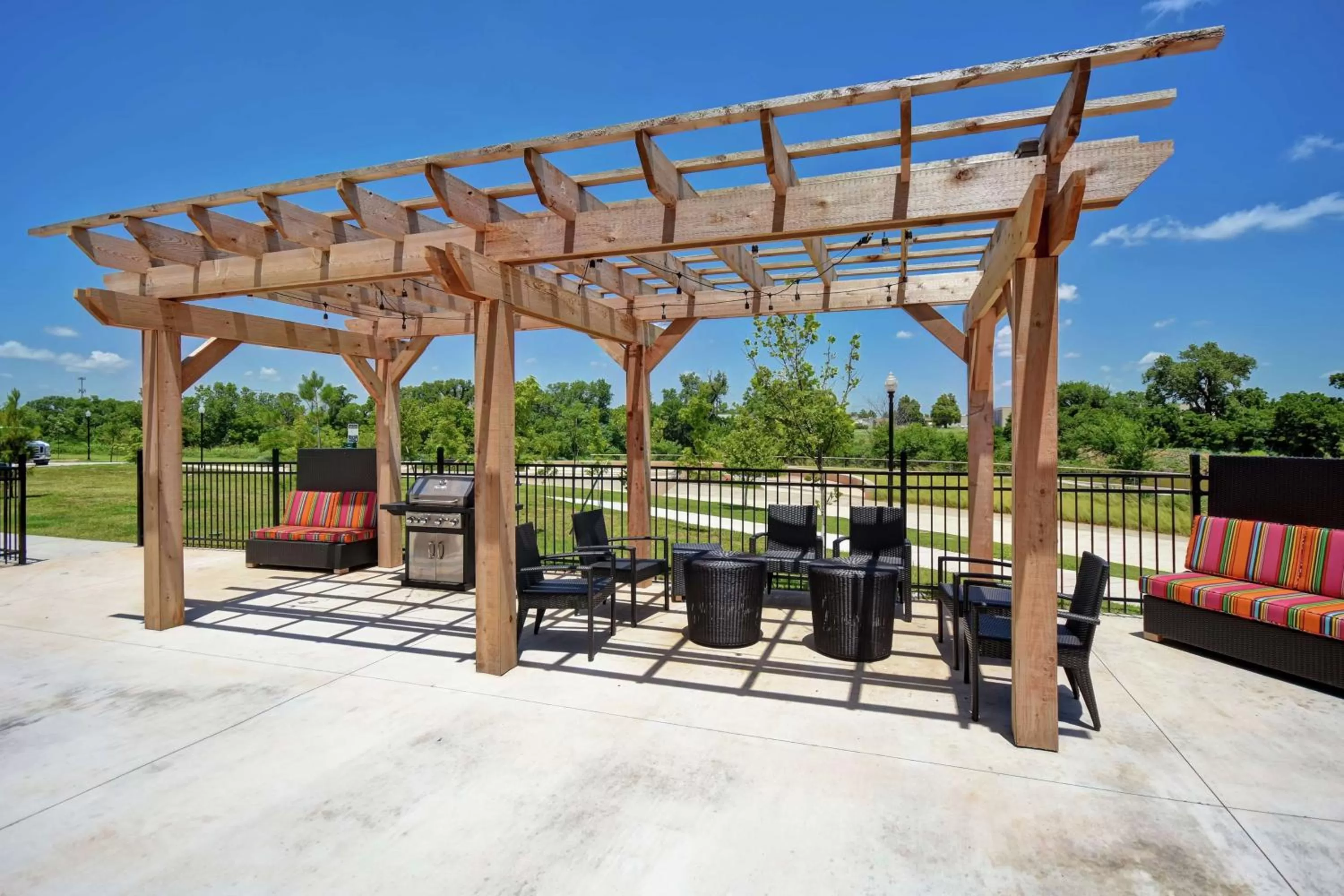Inner courtyard view in Home2 Suites By Hilton Oklahoma City Airport