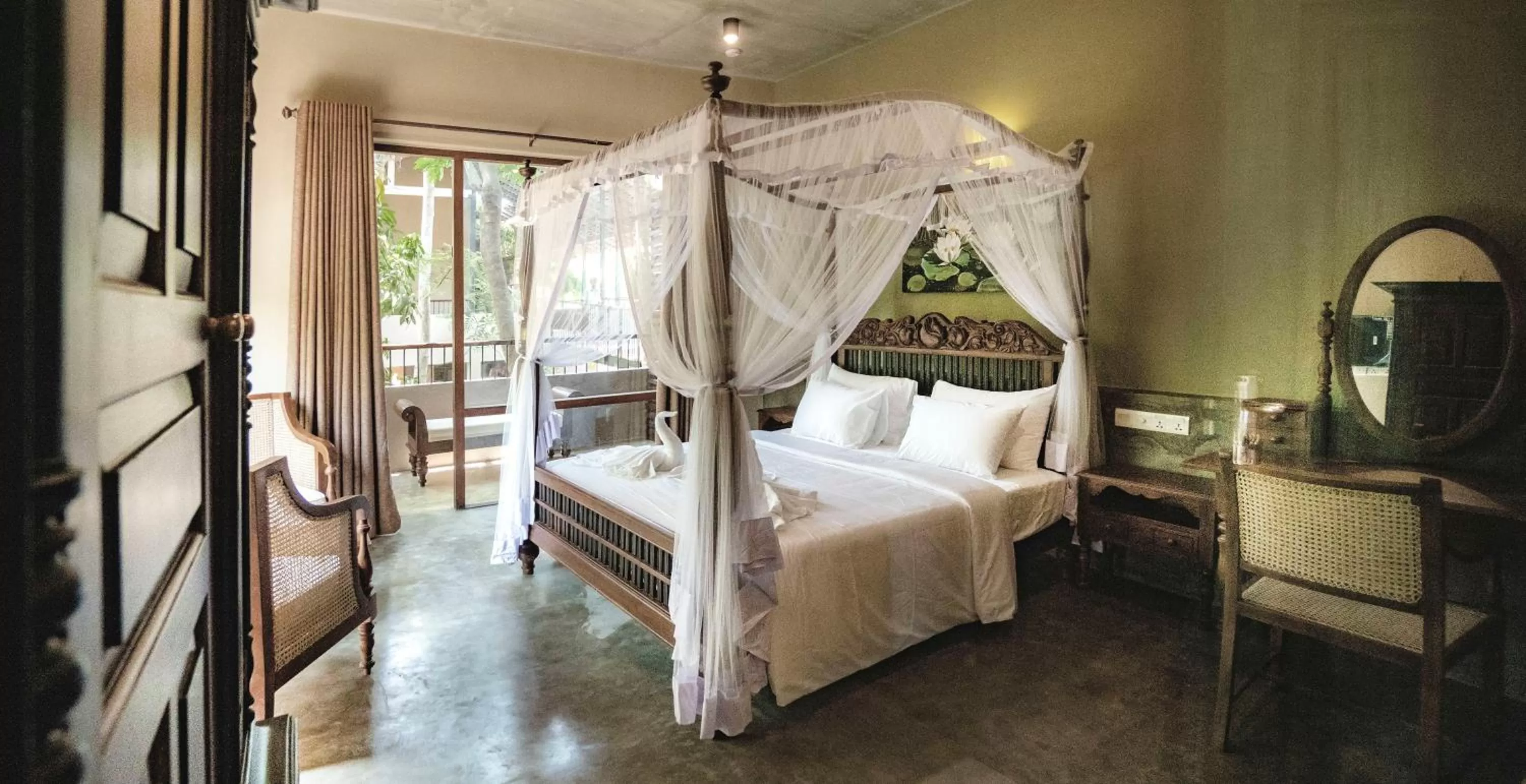 Bed in Ayur Ayur Resort & Ayurveda Retreat