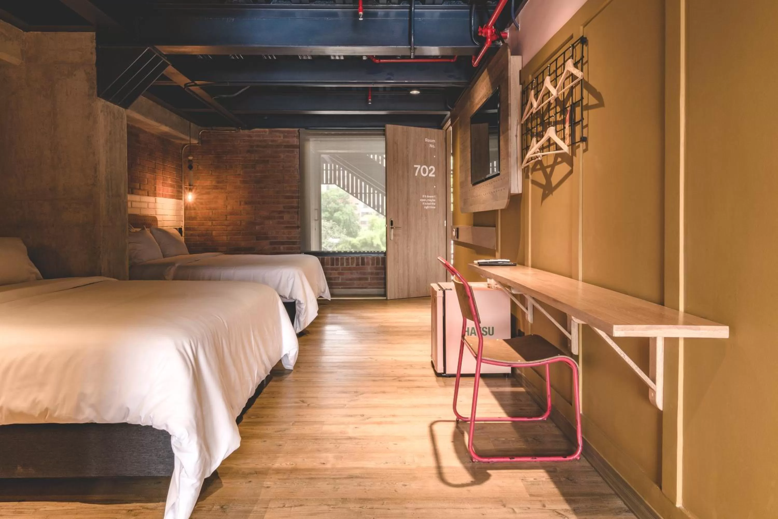 Decorative detail, Bed in The Somos Beats Hotel & Rooftop